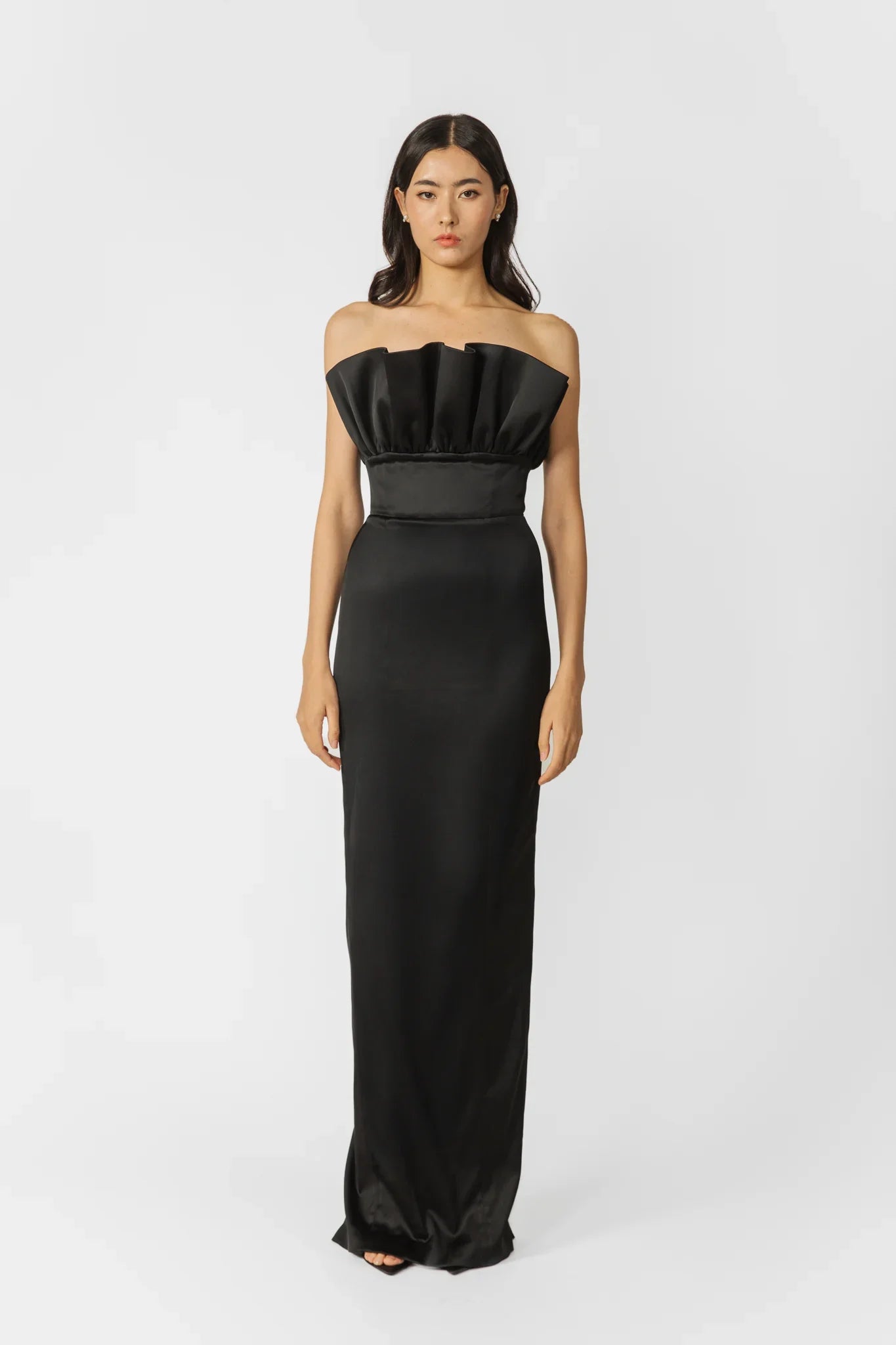 Noah Strapless Satin Gown