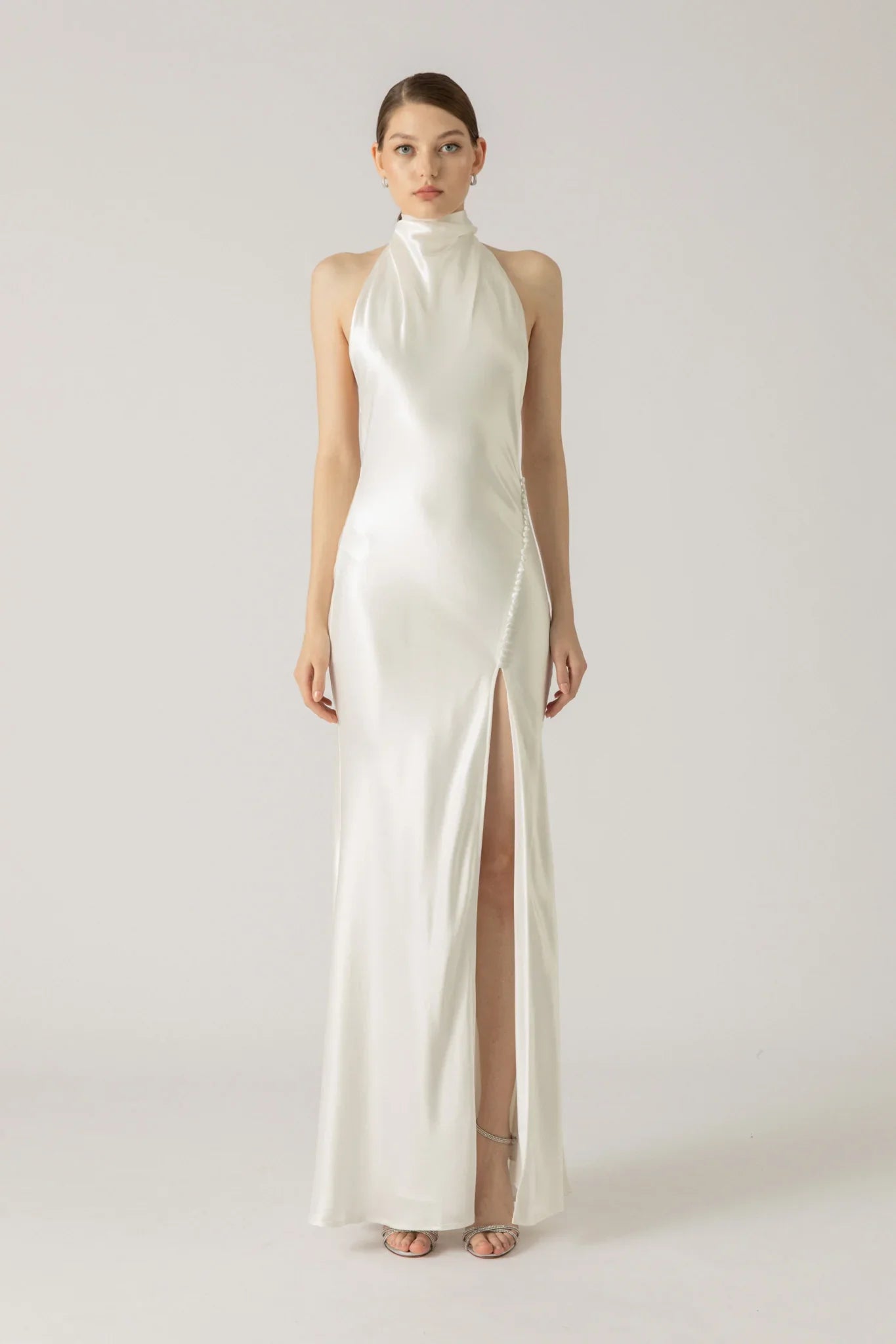 Penelope Backless Satin Gown