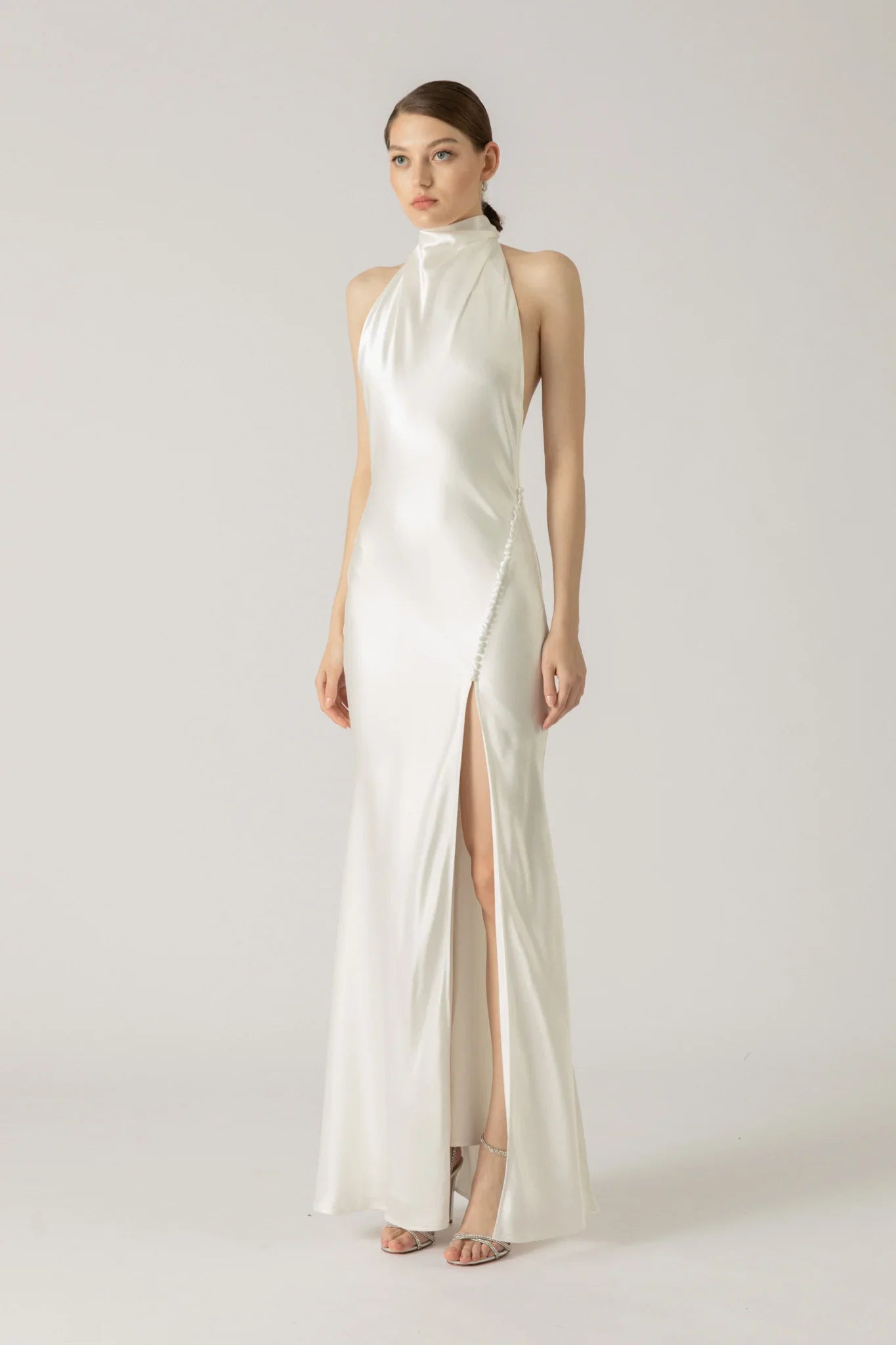 Penelope Backless Satin Gown