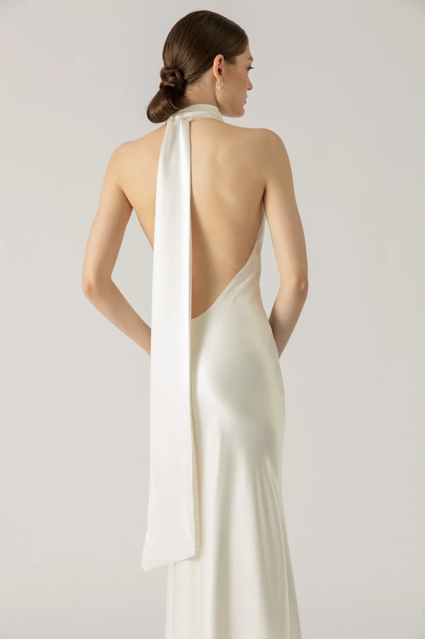 Penelope Backless Satin Gown