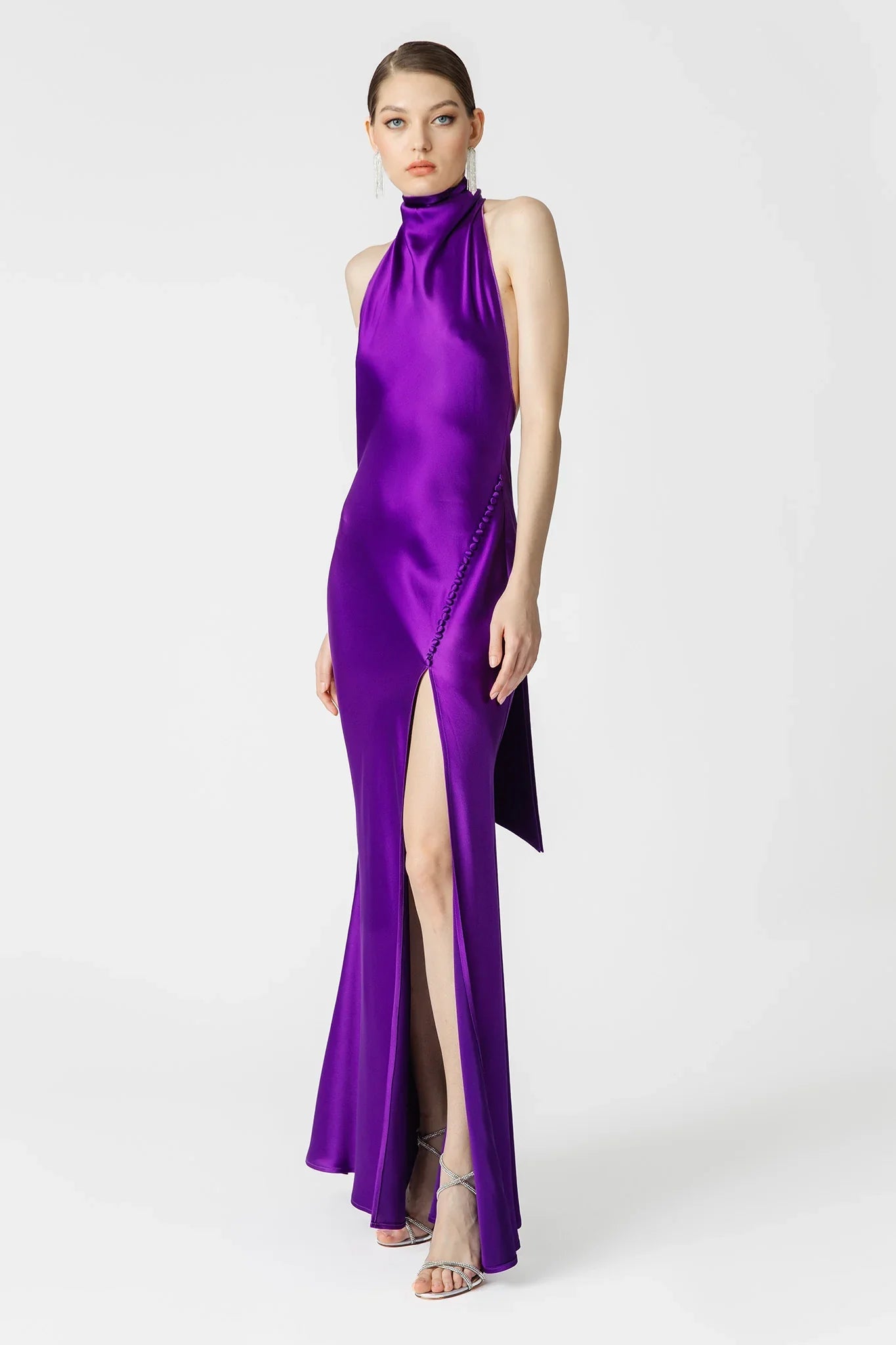 Penelope Backless Satin Gown