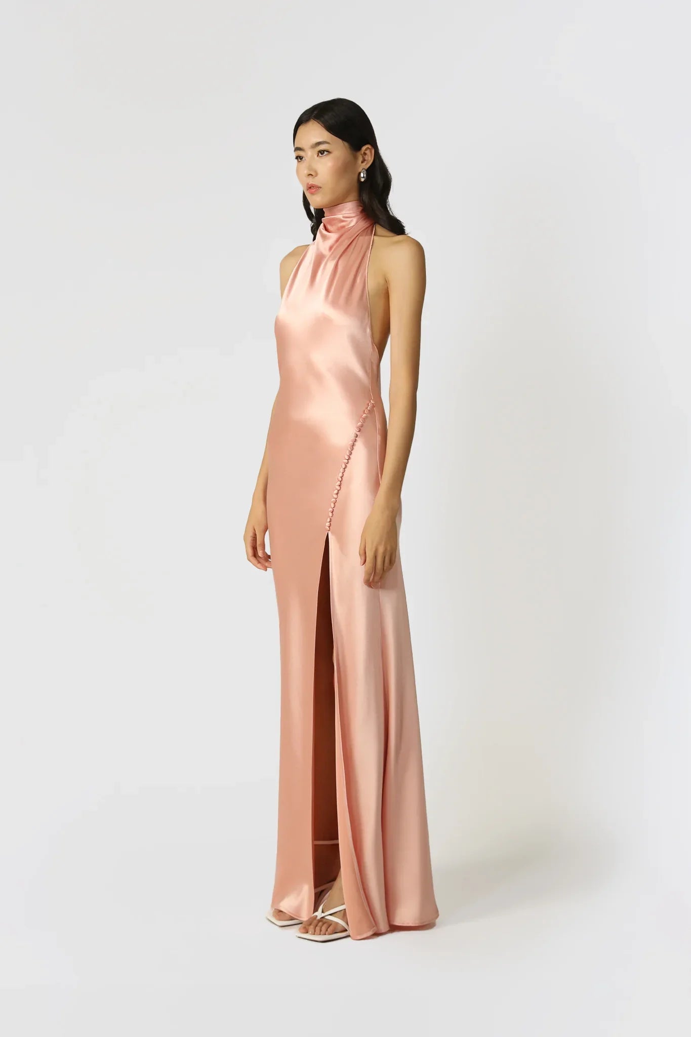 Penelope Backless Satin Gown
