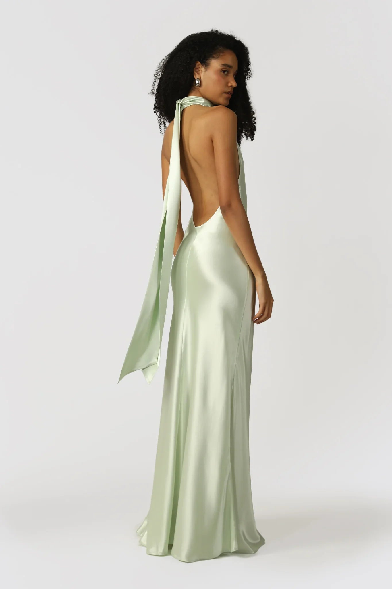Penelope Backless Satin Gown