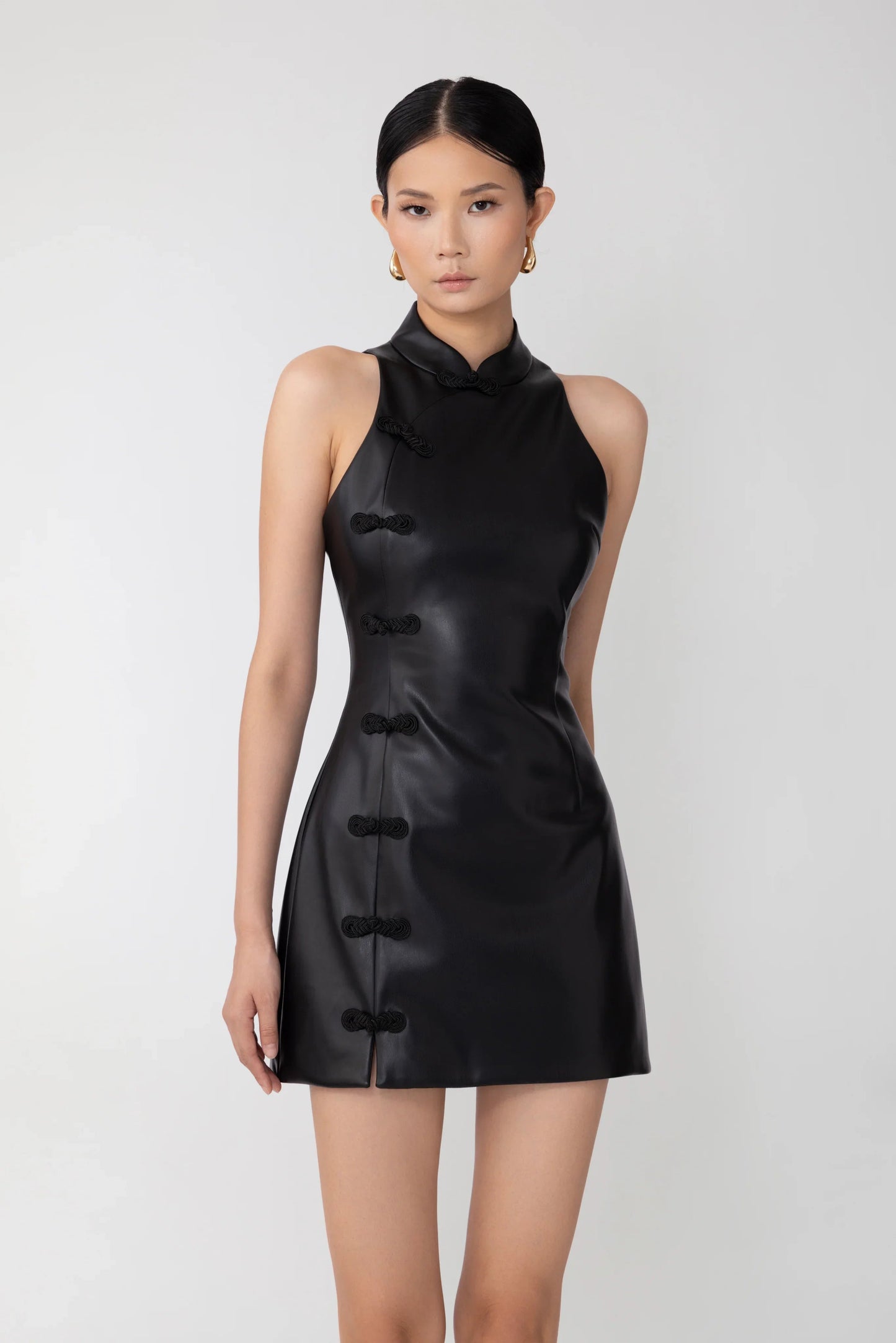 Sharon Faux Leather Mini Dress
