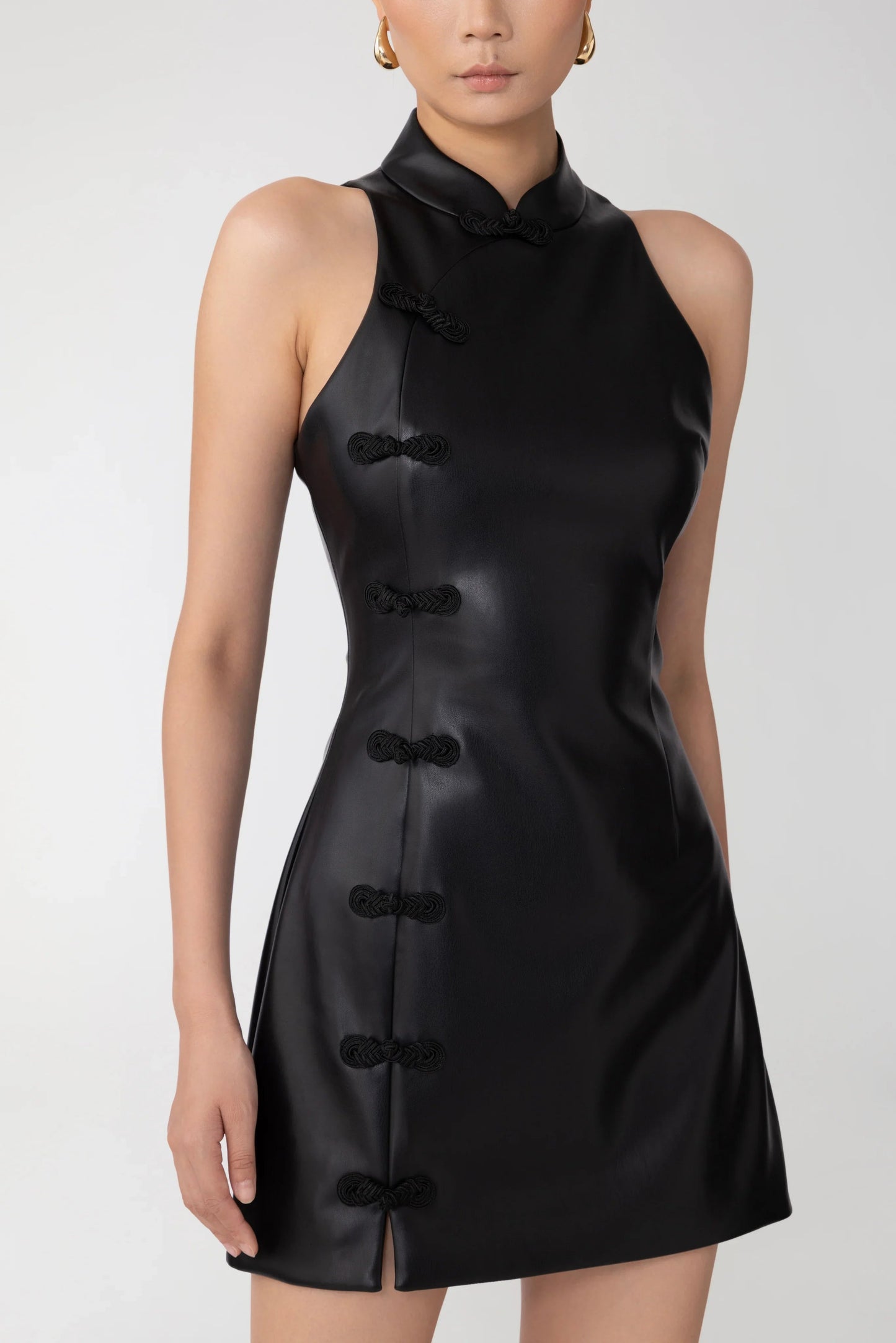 Sharon Faux Leather Mini Dress