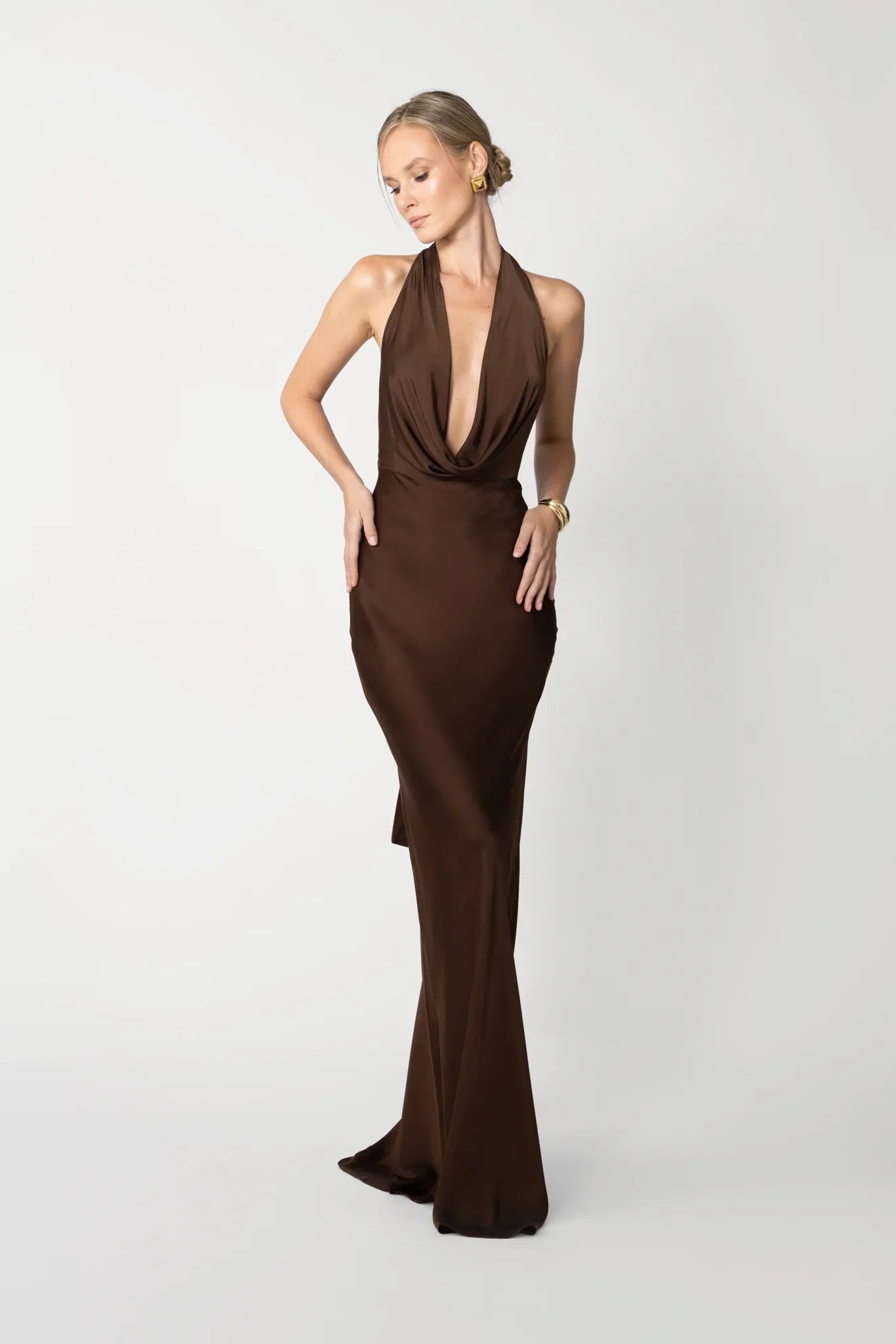 Pearl Charmeuse Satin Gown