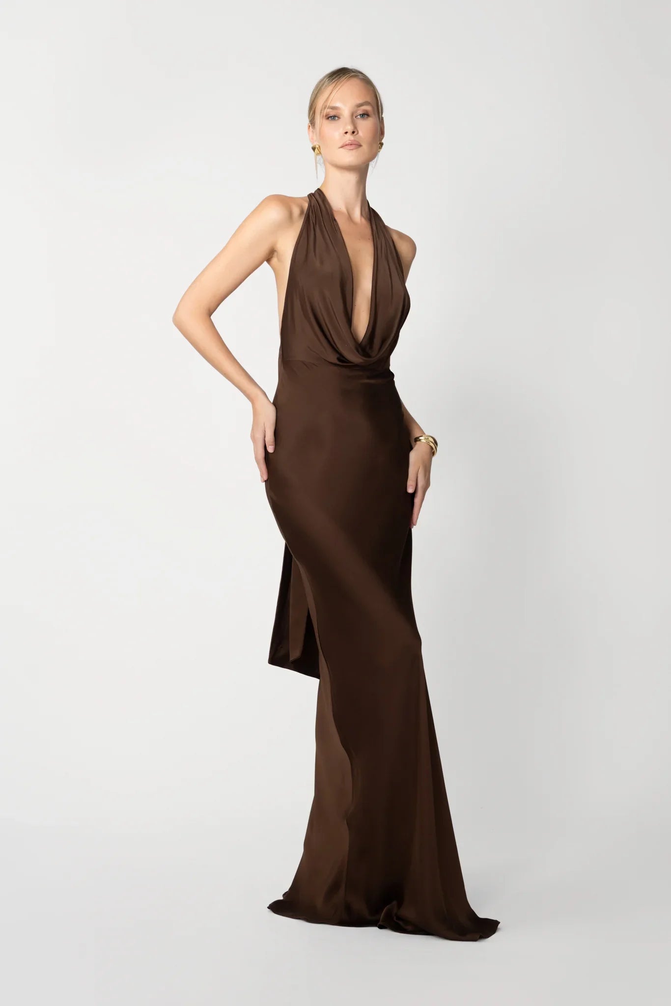 Pearl Charmeuse Satin Gown