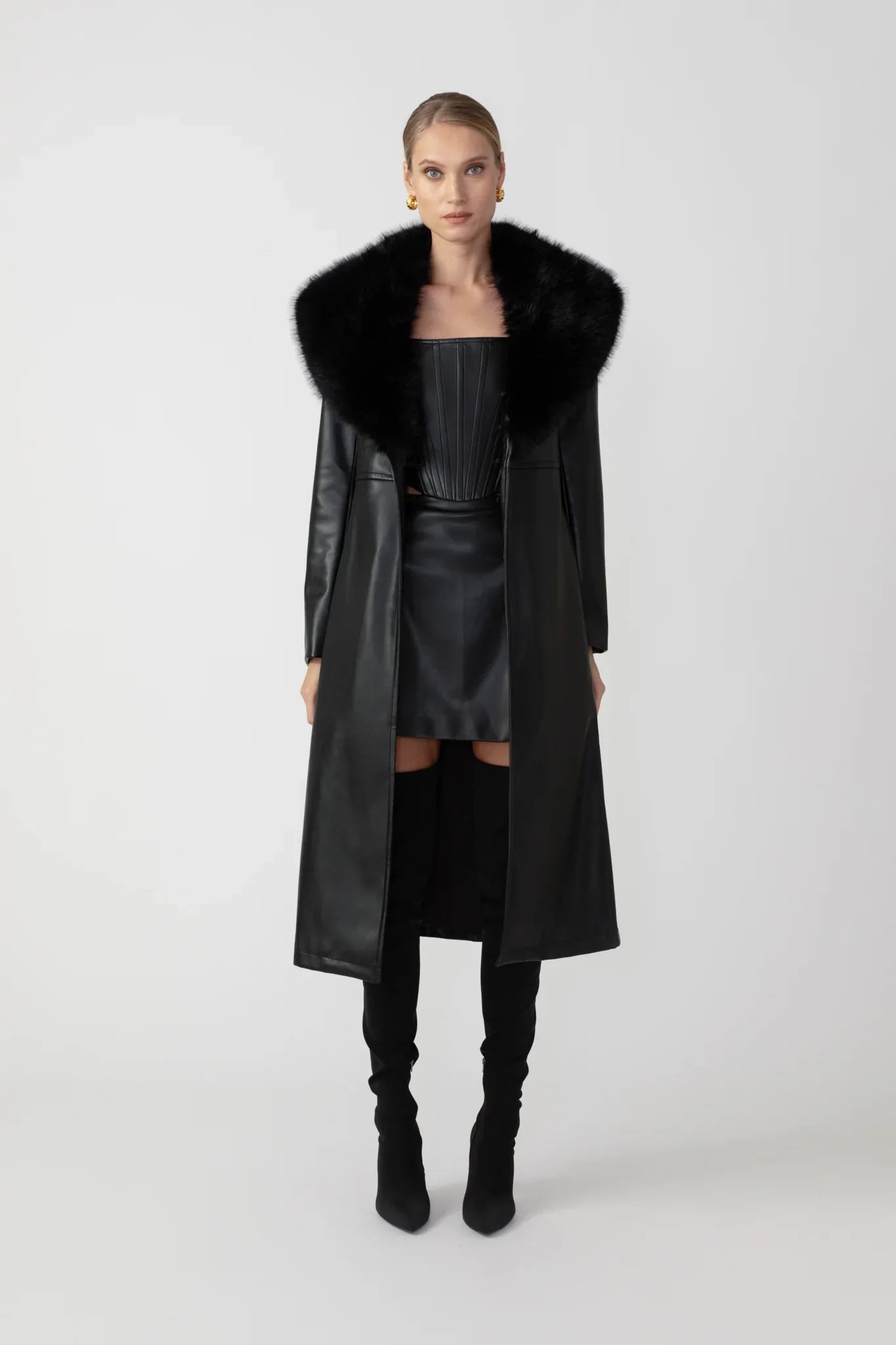 Simone Faux Leather Coat