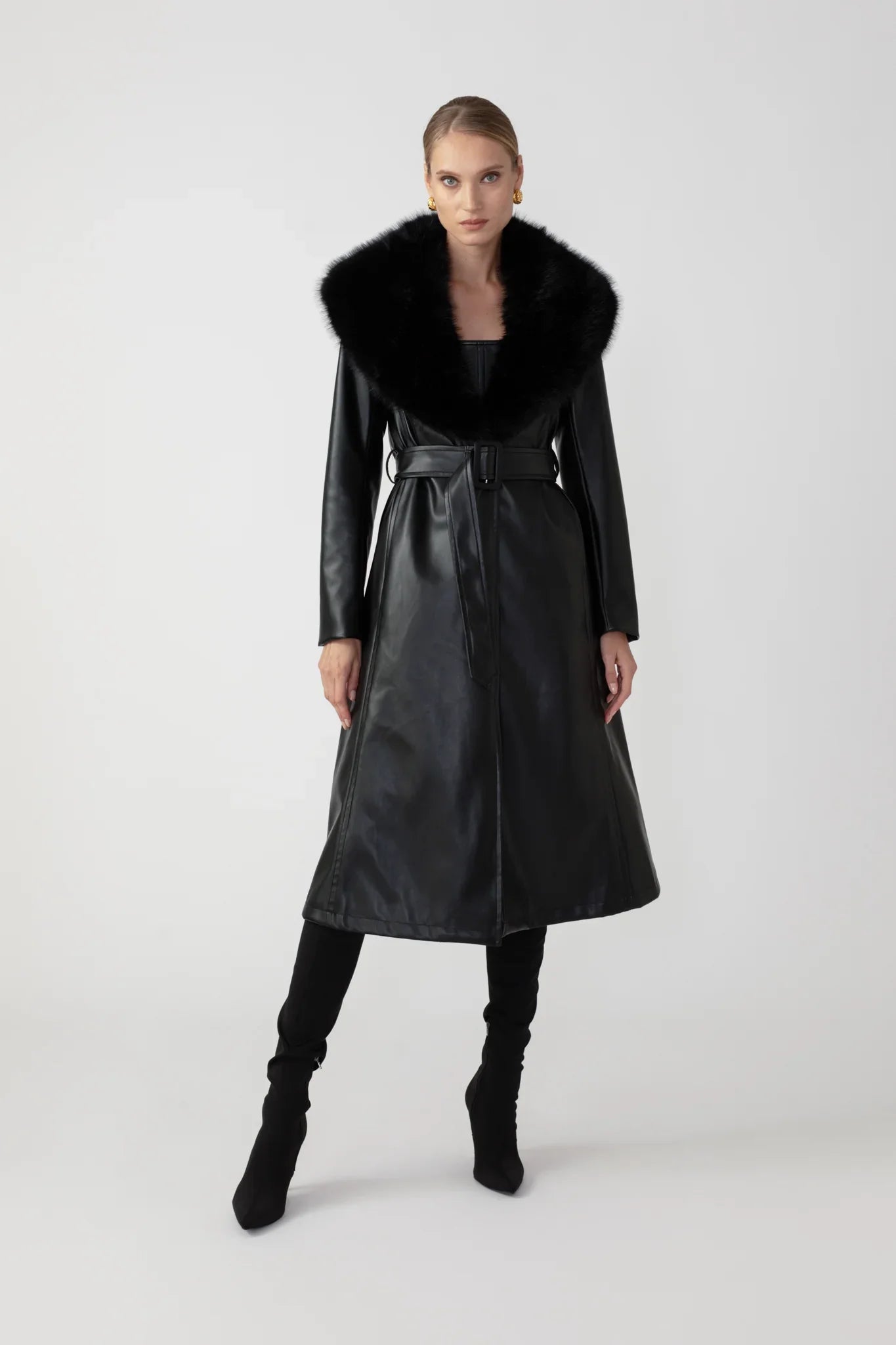 Simone Faux Leather Coat