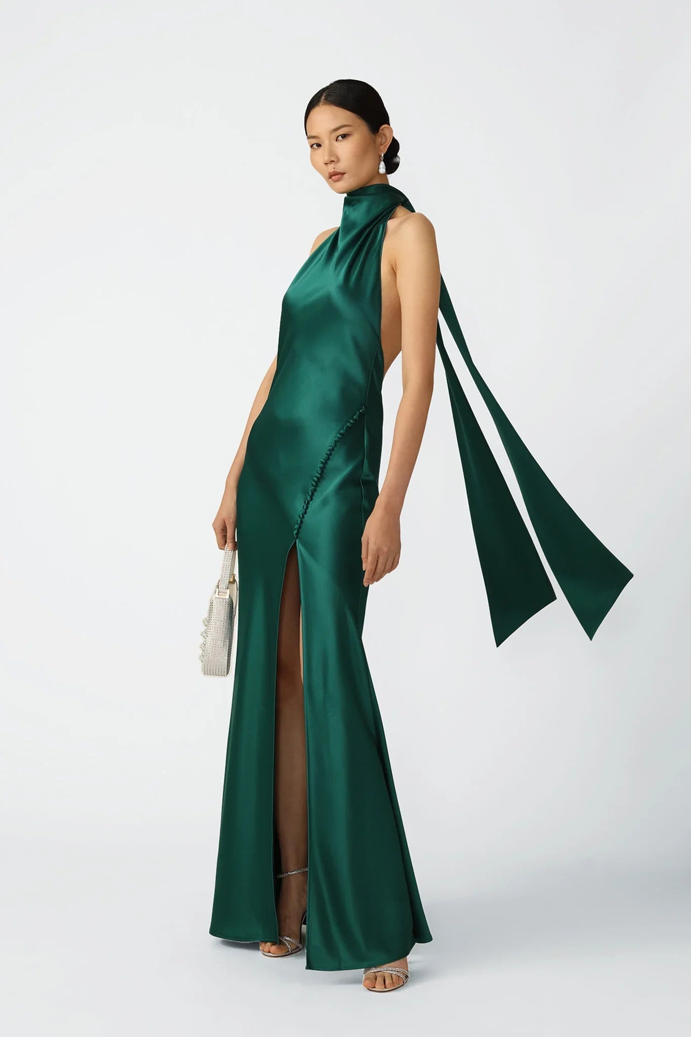 Penelope Backless Satin Gown