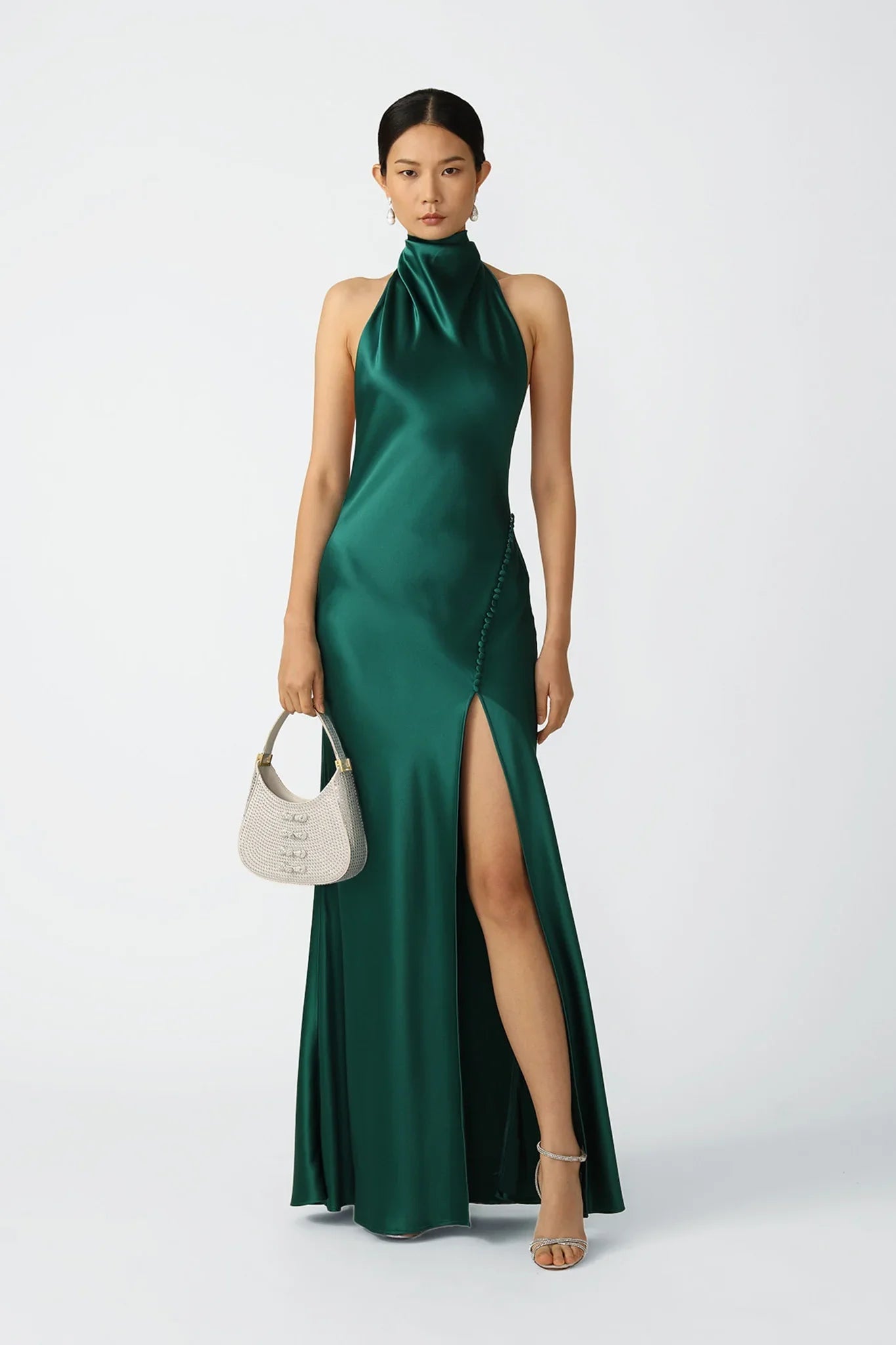 Penelope Backless Satin Gown