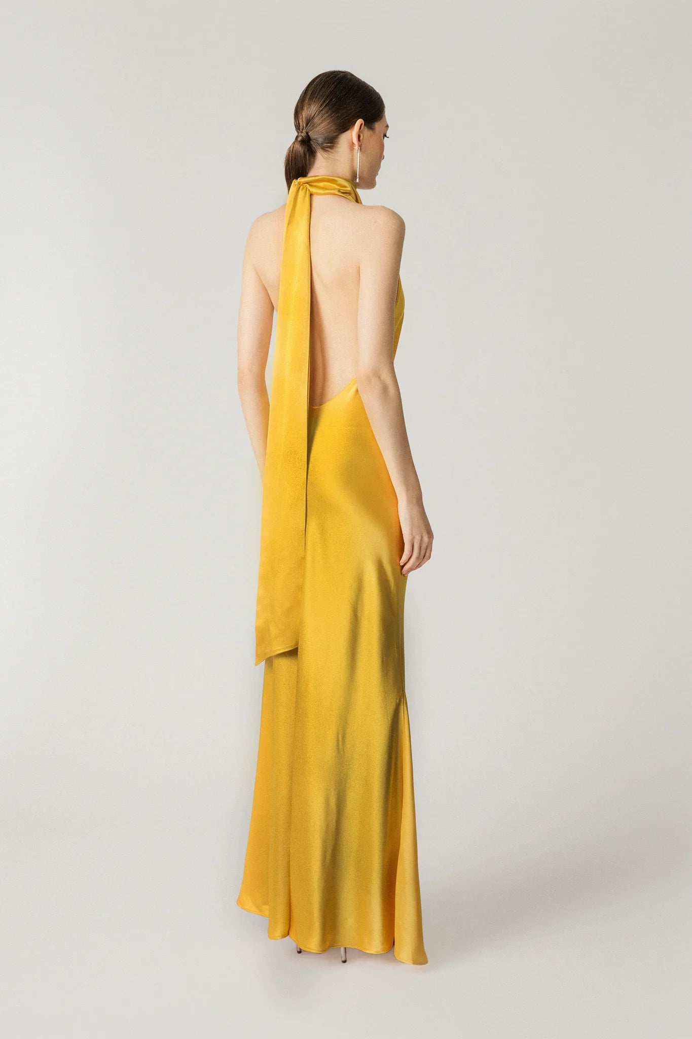 Penelope Backless Satin Gown
