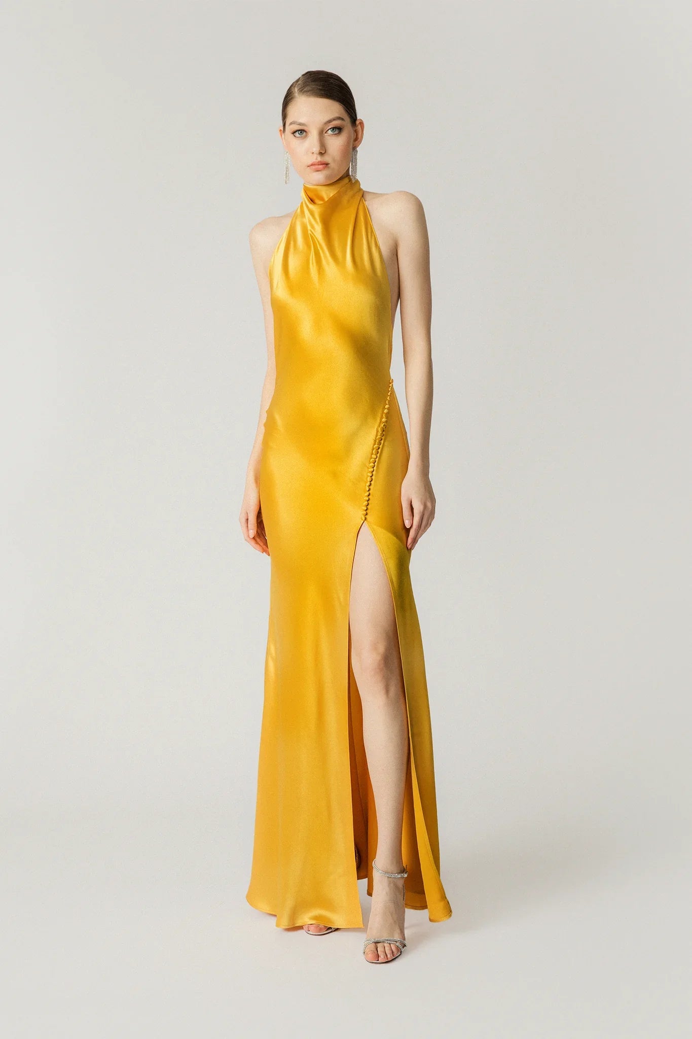 Penelope Backless Satin Gown