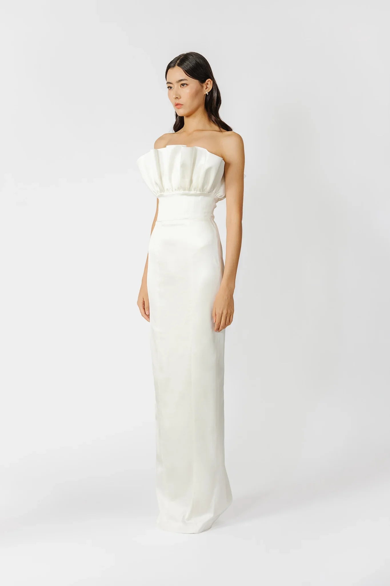 Noah Strapless Satin Gown