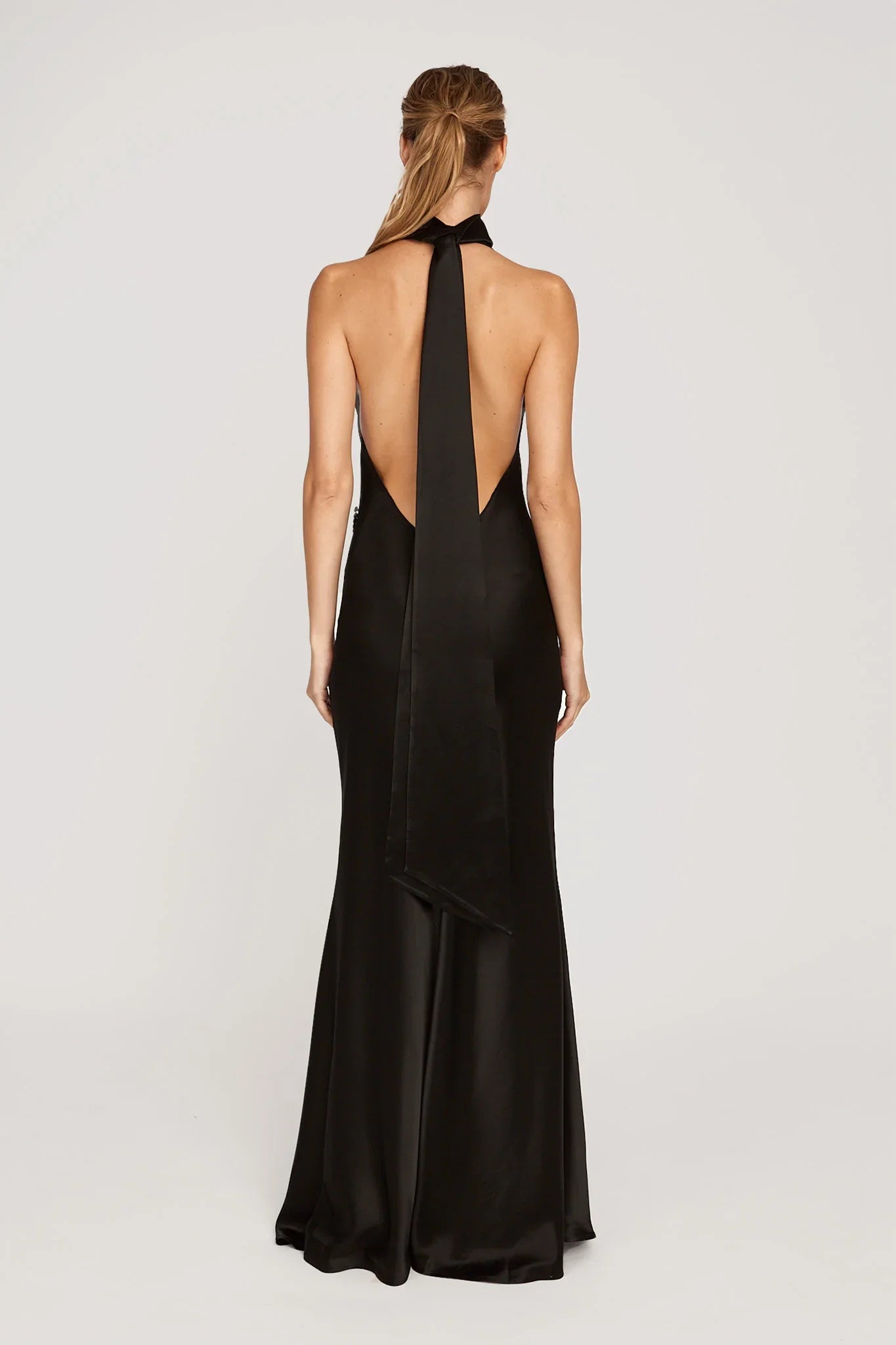 Penelope Backless Satin Gown
