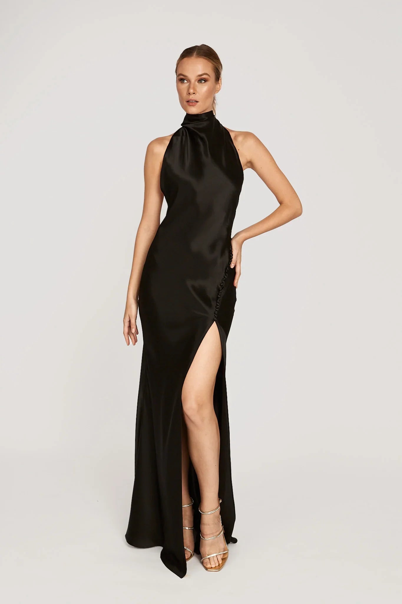 Penelope Backless Satin Gown
