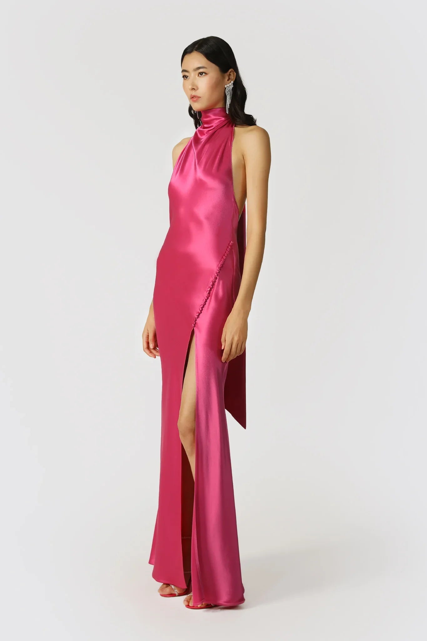 Penelope Backless Satin Gown