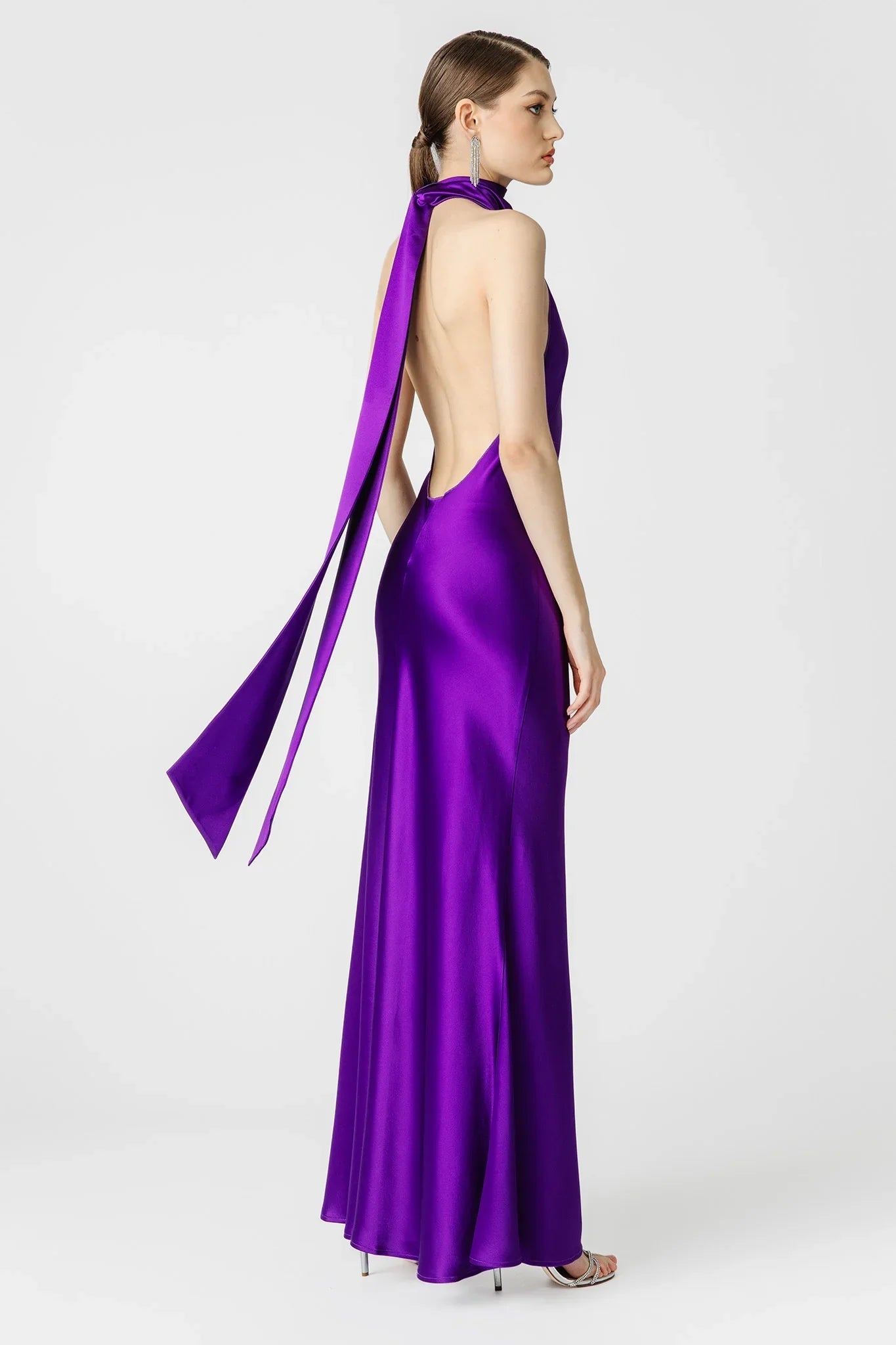 Penelope Backless Satin Gown