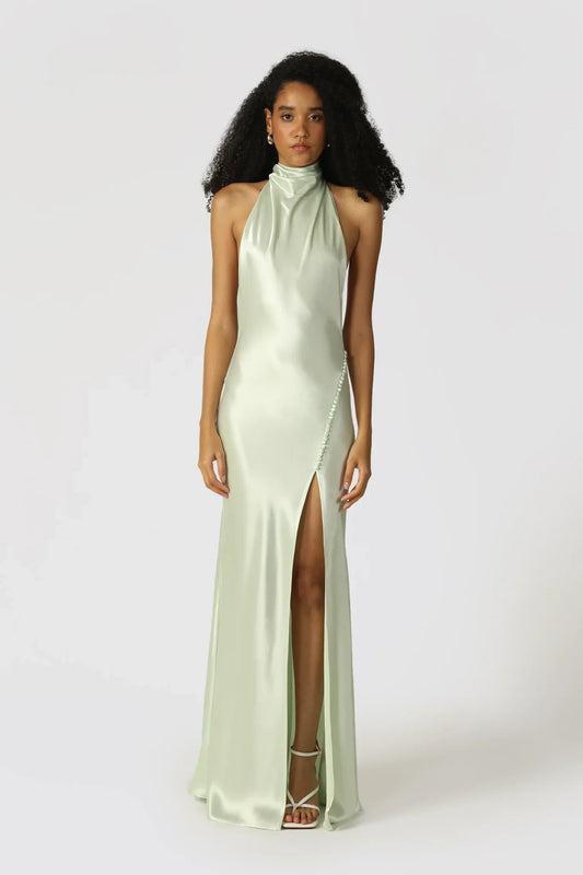 Penelope Backless Satin Gown