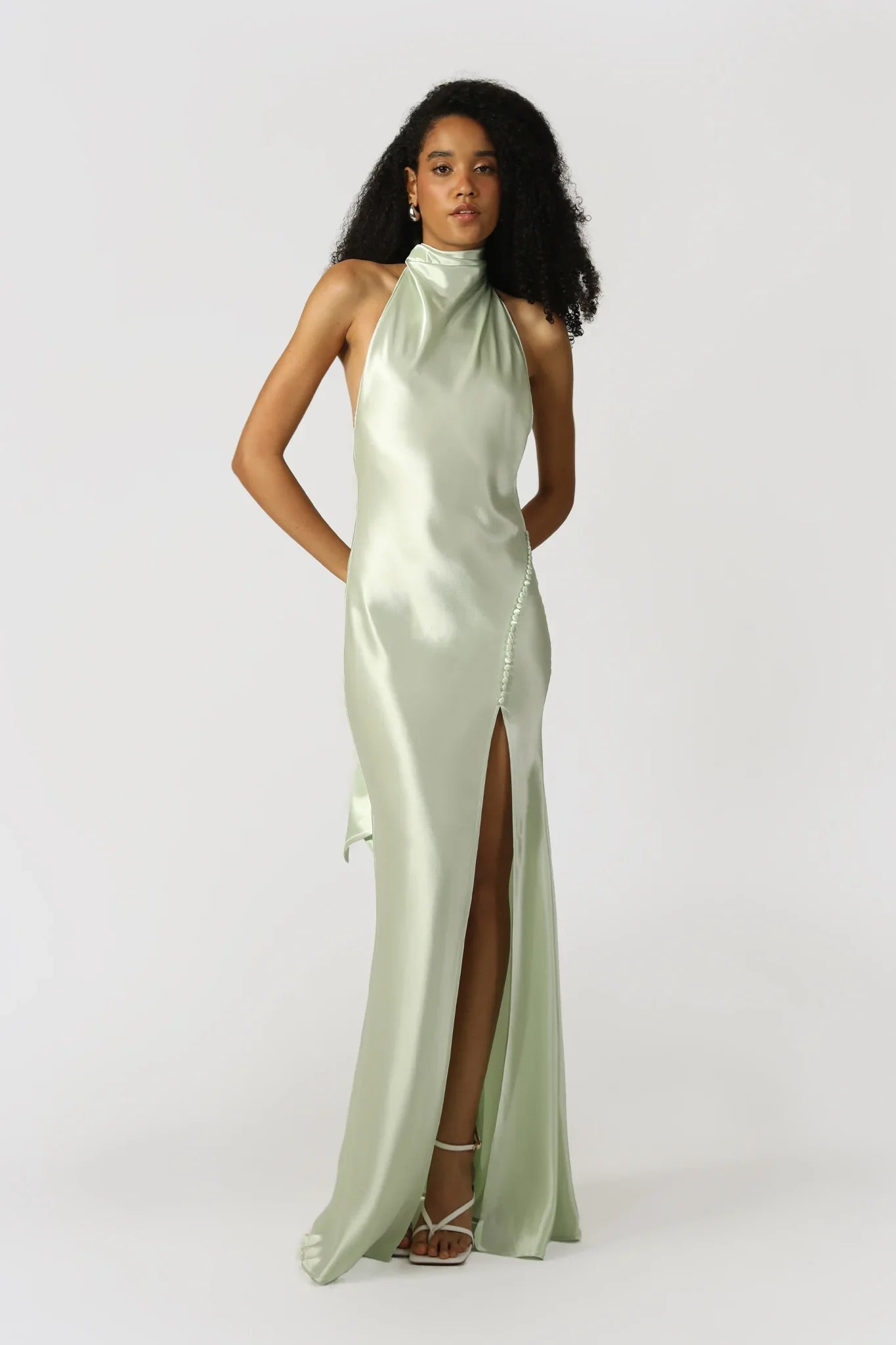Penelope Backless Satin Gown