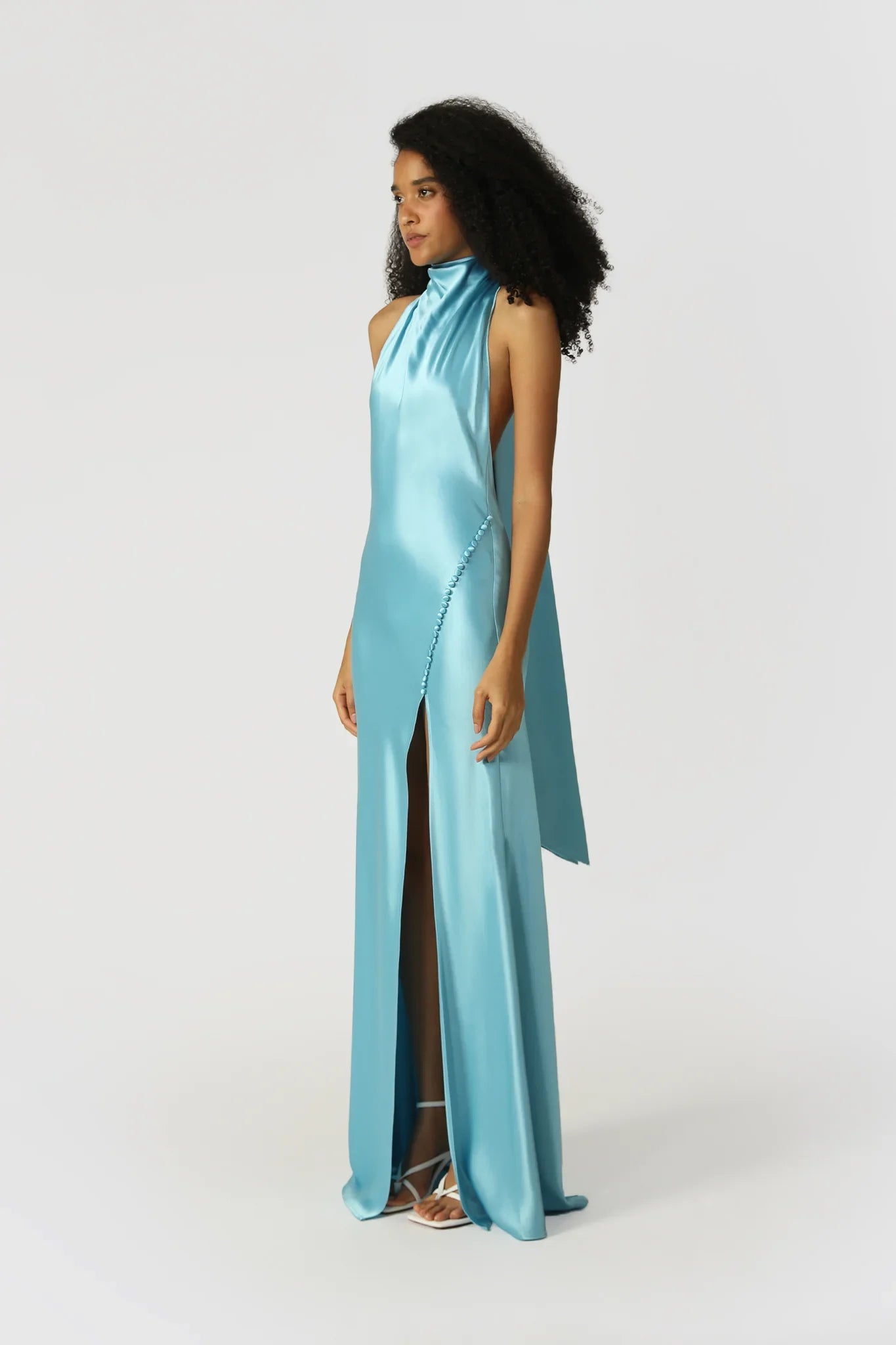 Penelope Backless Satin Gown