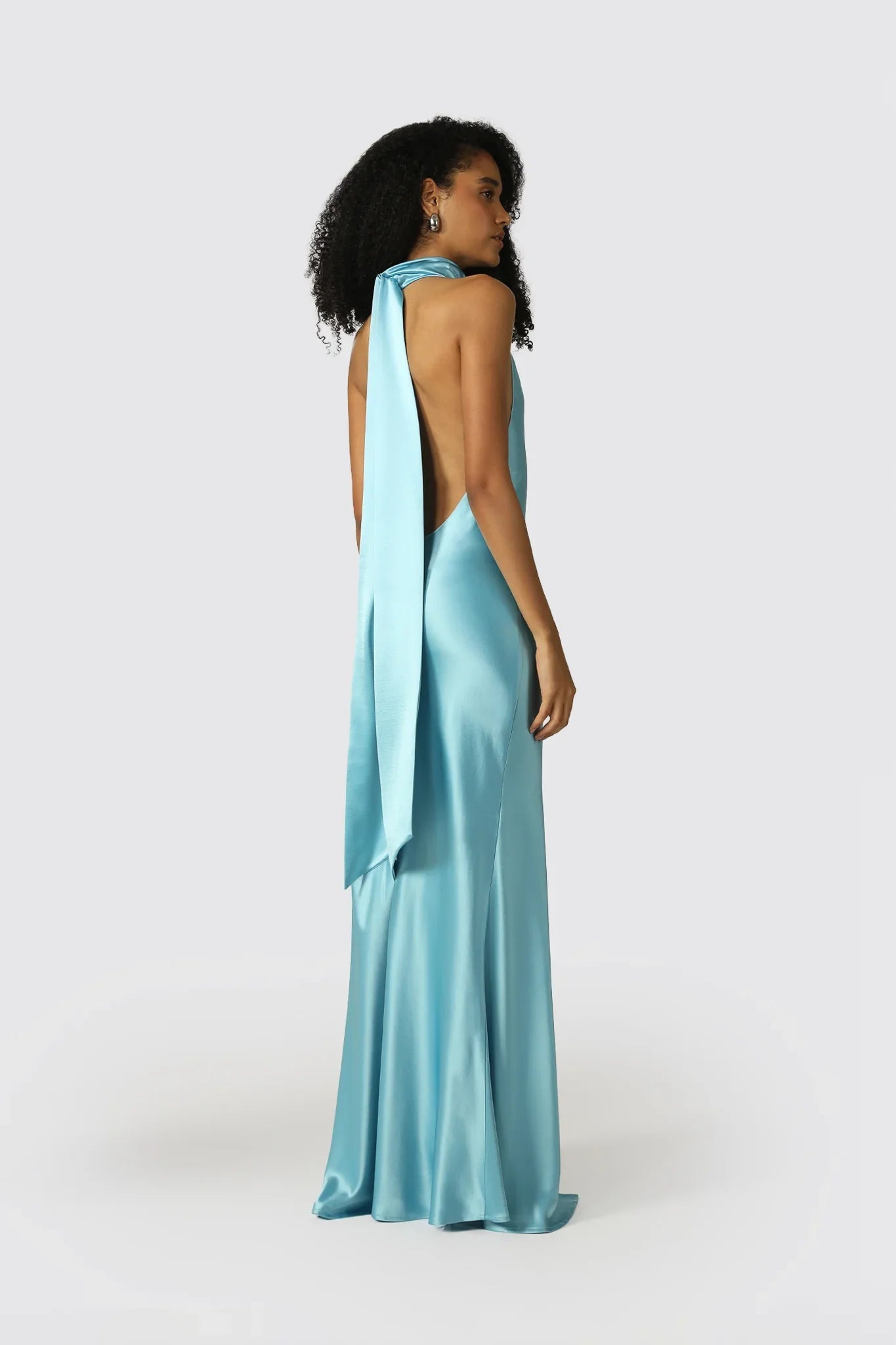 Penelope Backless Satin Gown