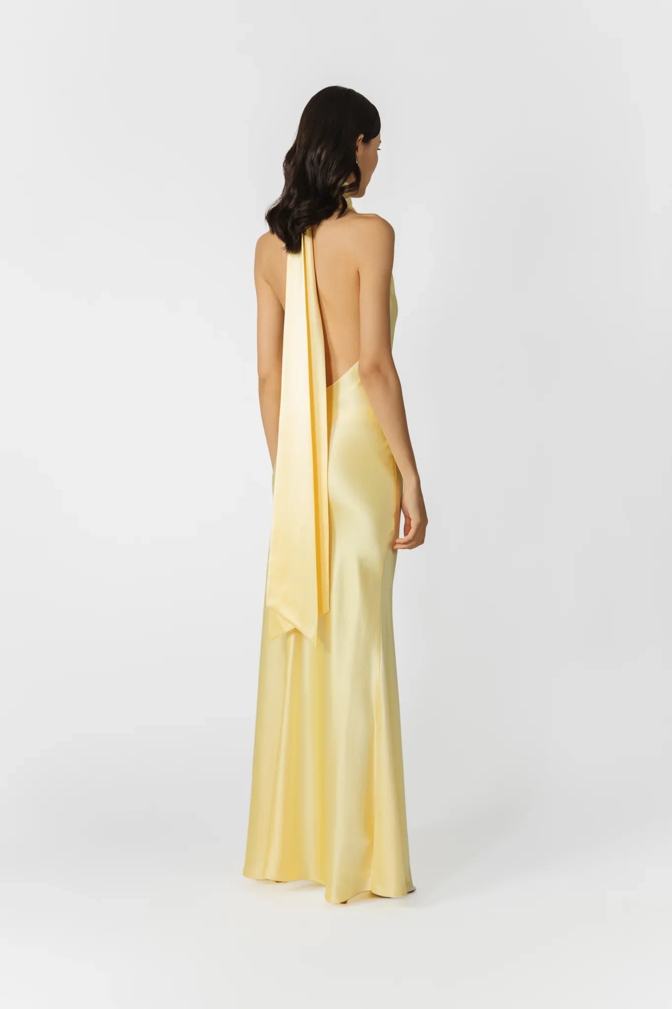 Penelope Backless Satin Gown