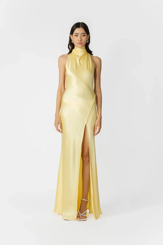 Penelope Backless Satin Gown