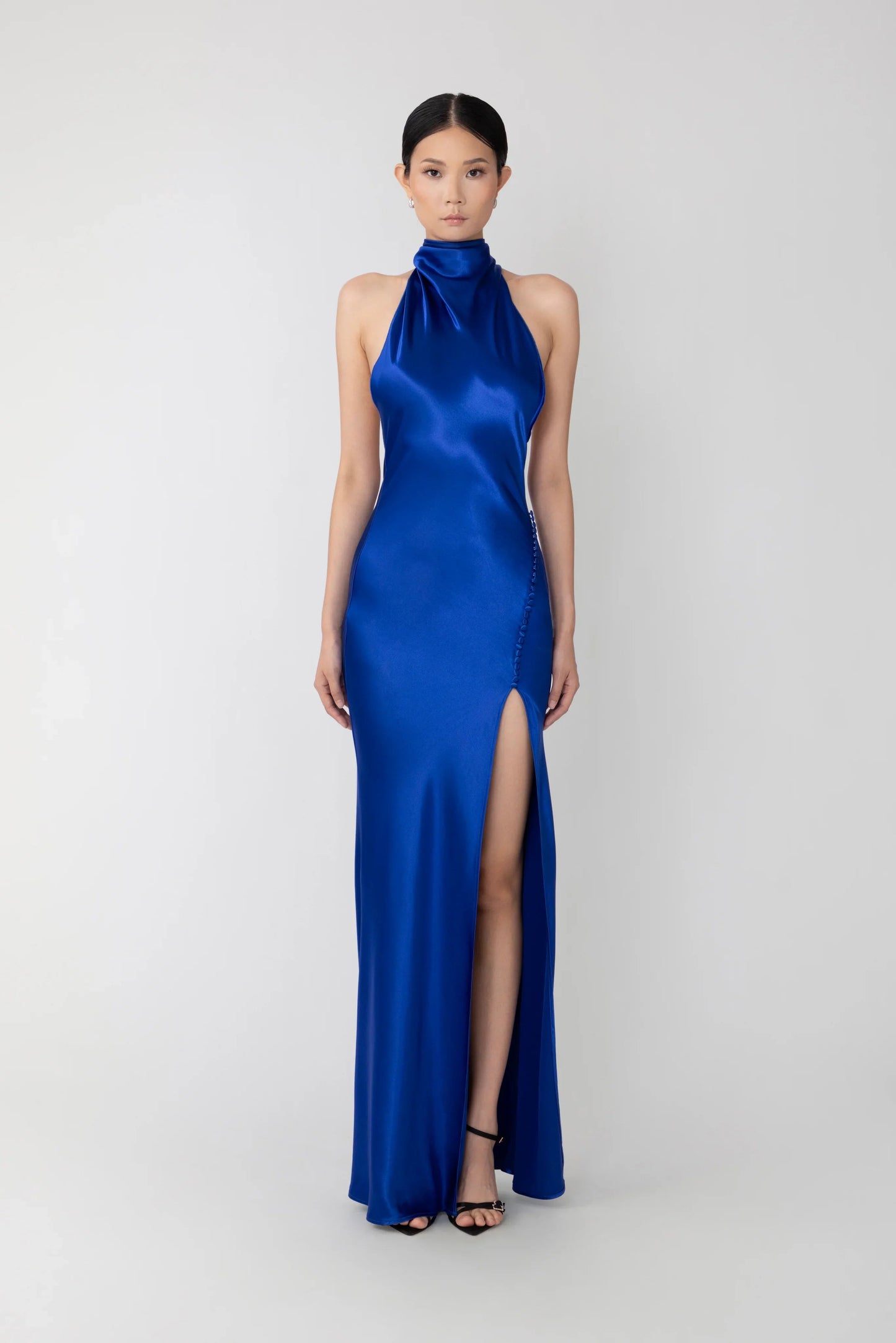 Penelope Backless Satin Gown