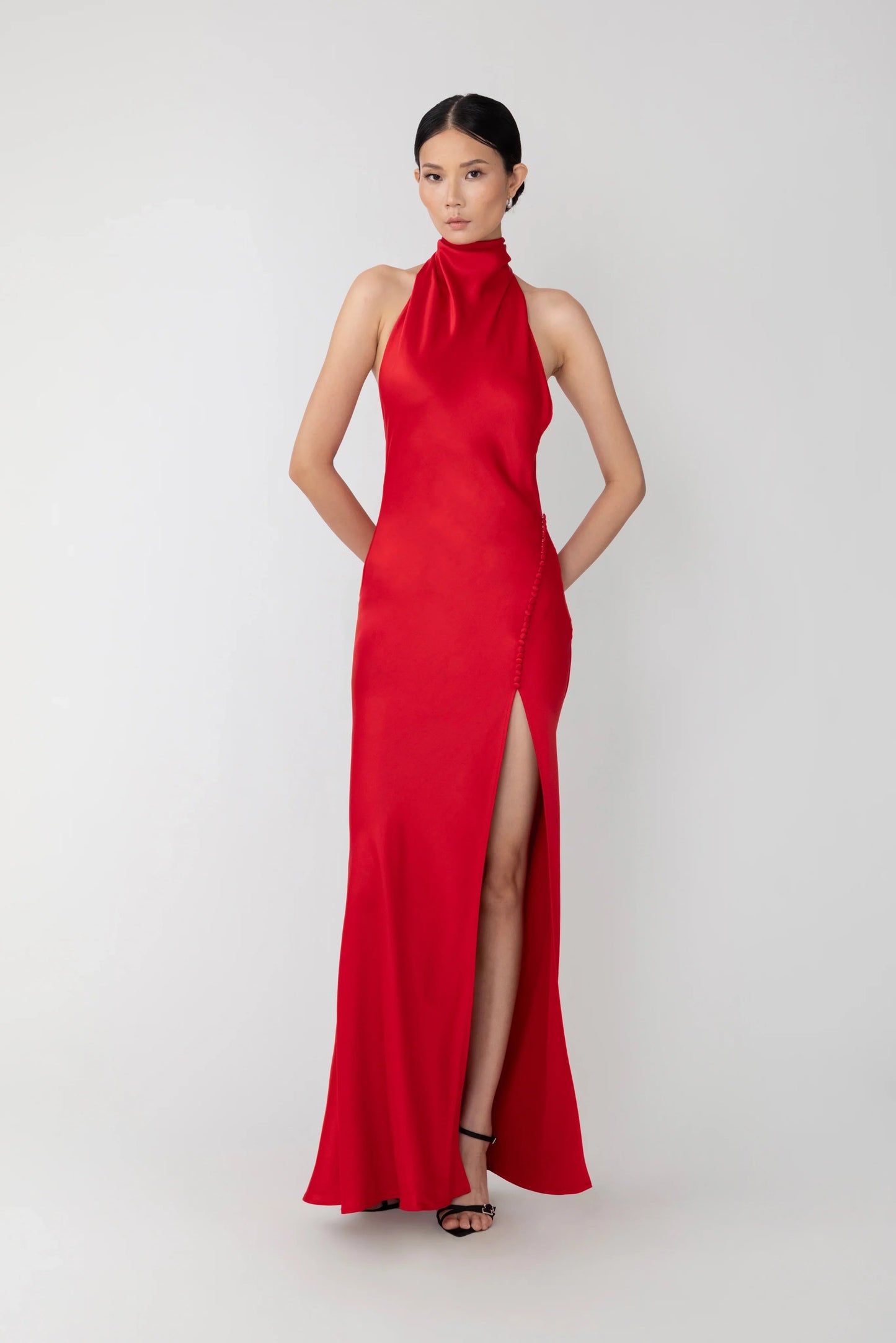 Penelope Backless Satin Gown