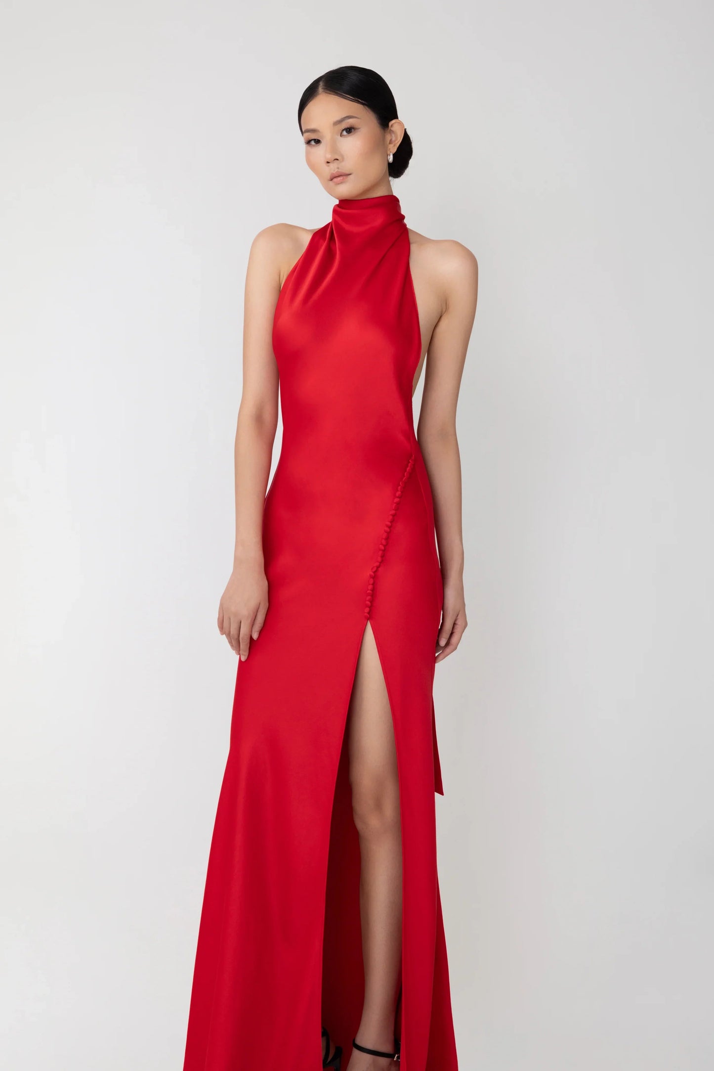 Penelope Backless Satin Gown