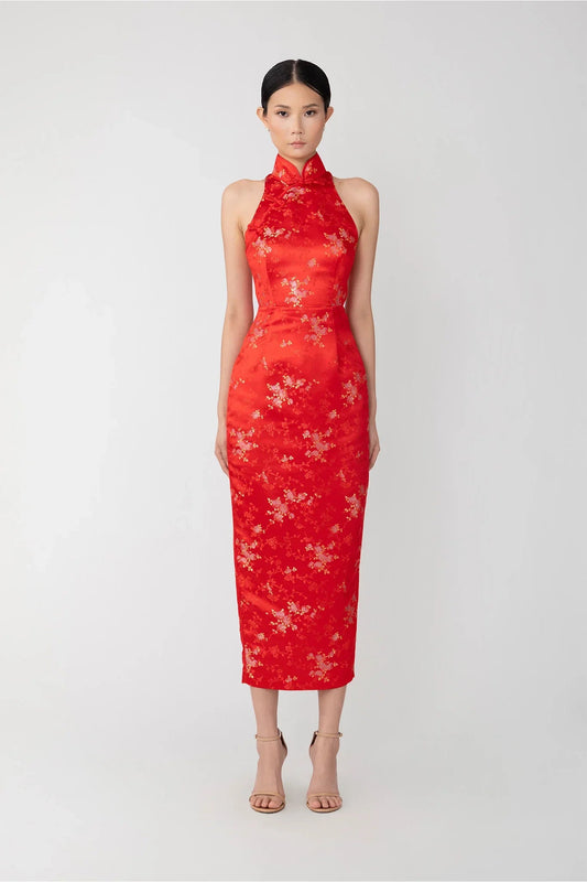 Jill Chinese Jacquard Pencil Dress