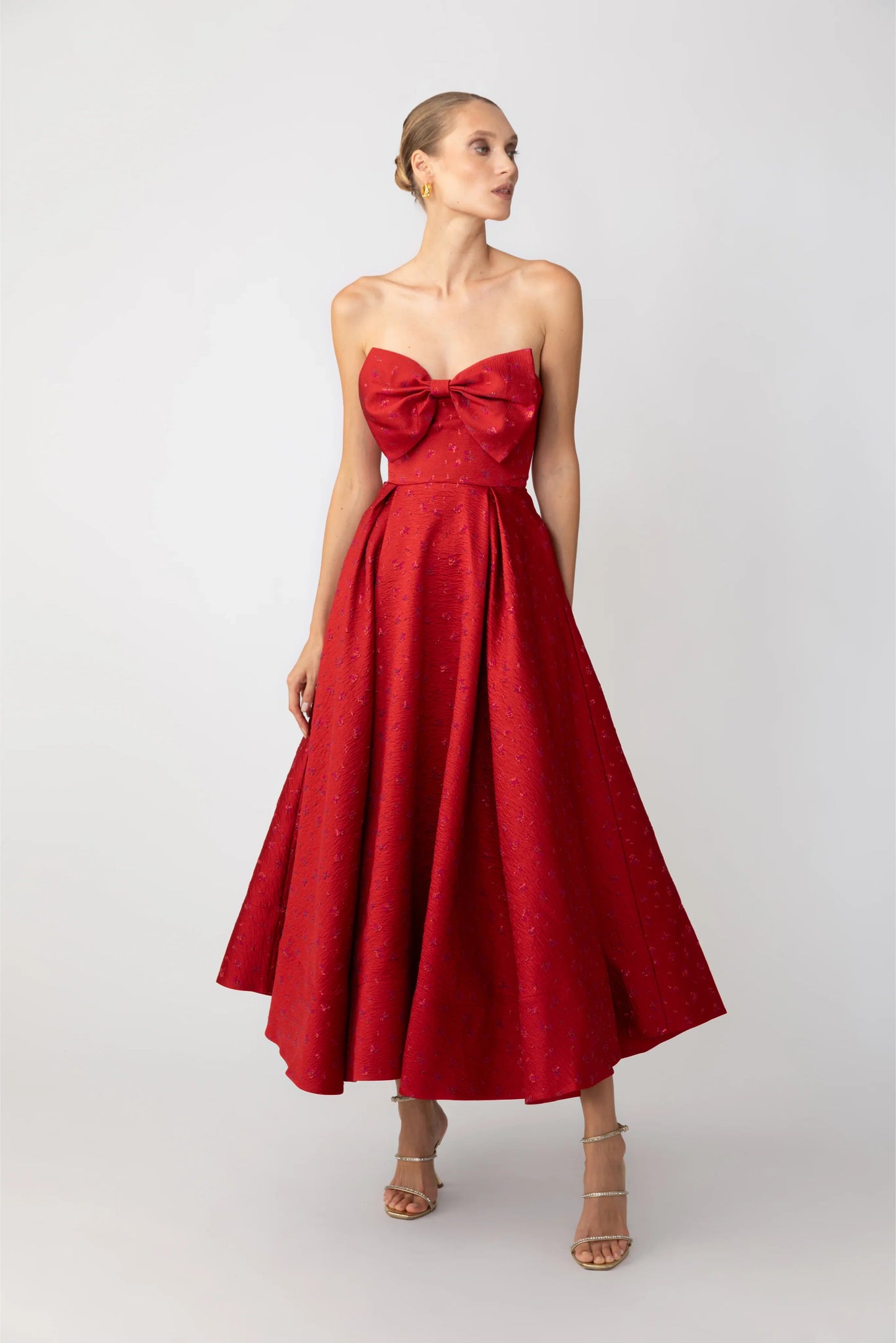 Juliette Jacquard Strapless Dress