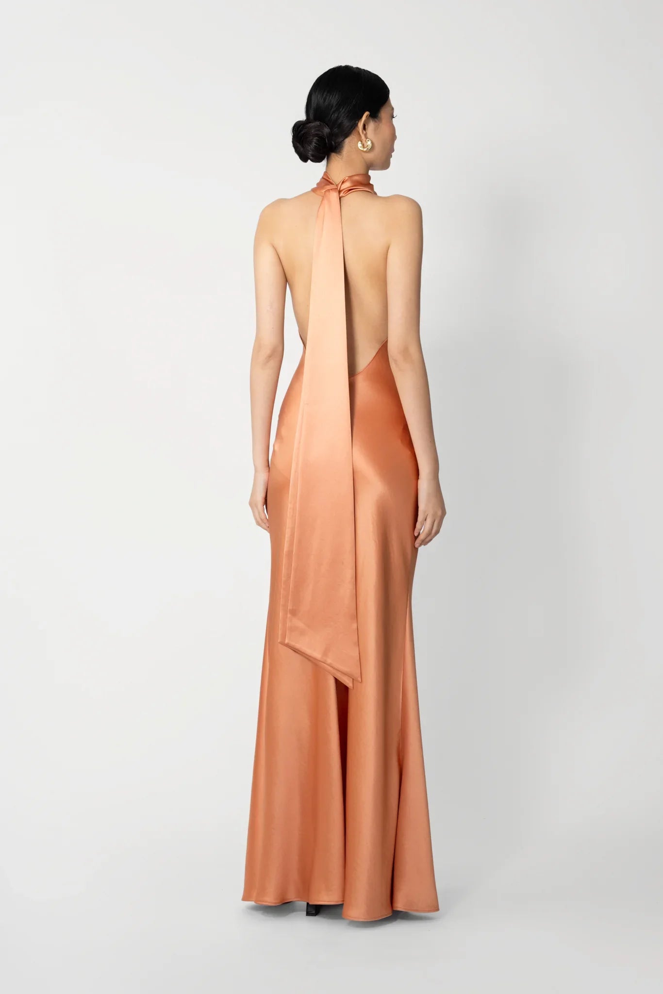 Penelope Backless Satin Gown