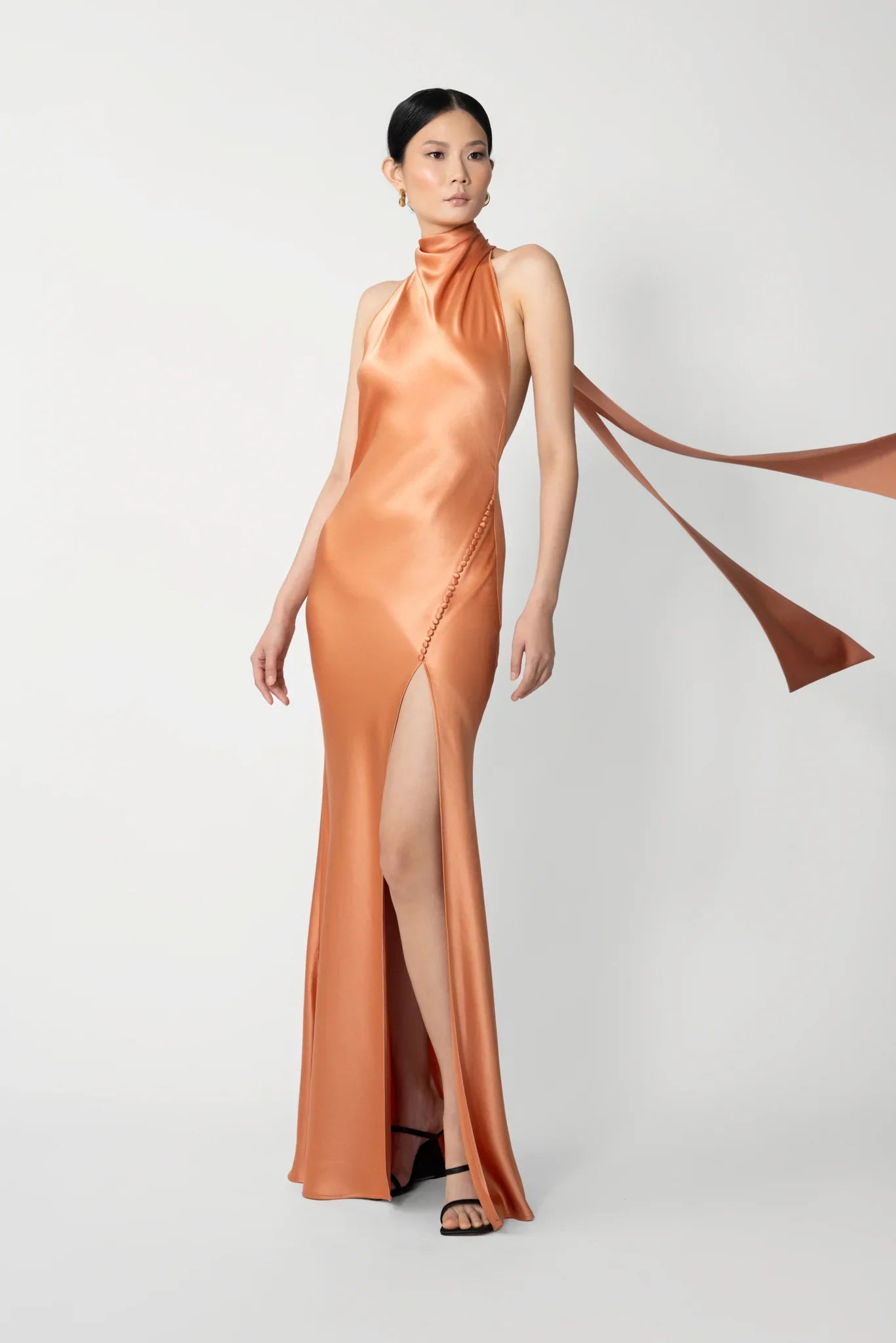 Penelope Backless Satin Gown