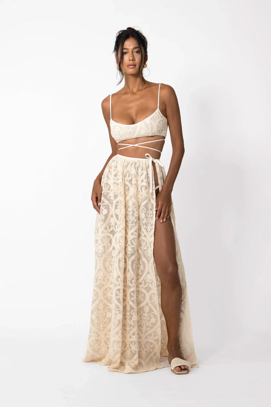 Amare Crochet Maxi Skirt