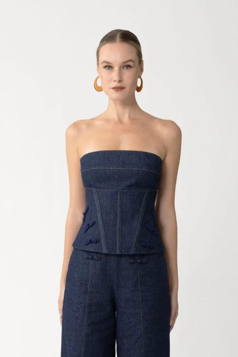 Brooklyn Denim Corset Top