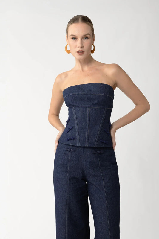 Brooklyn Denim Corset Top