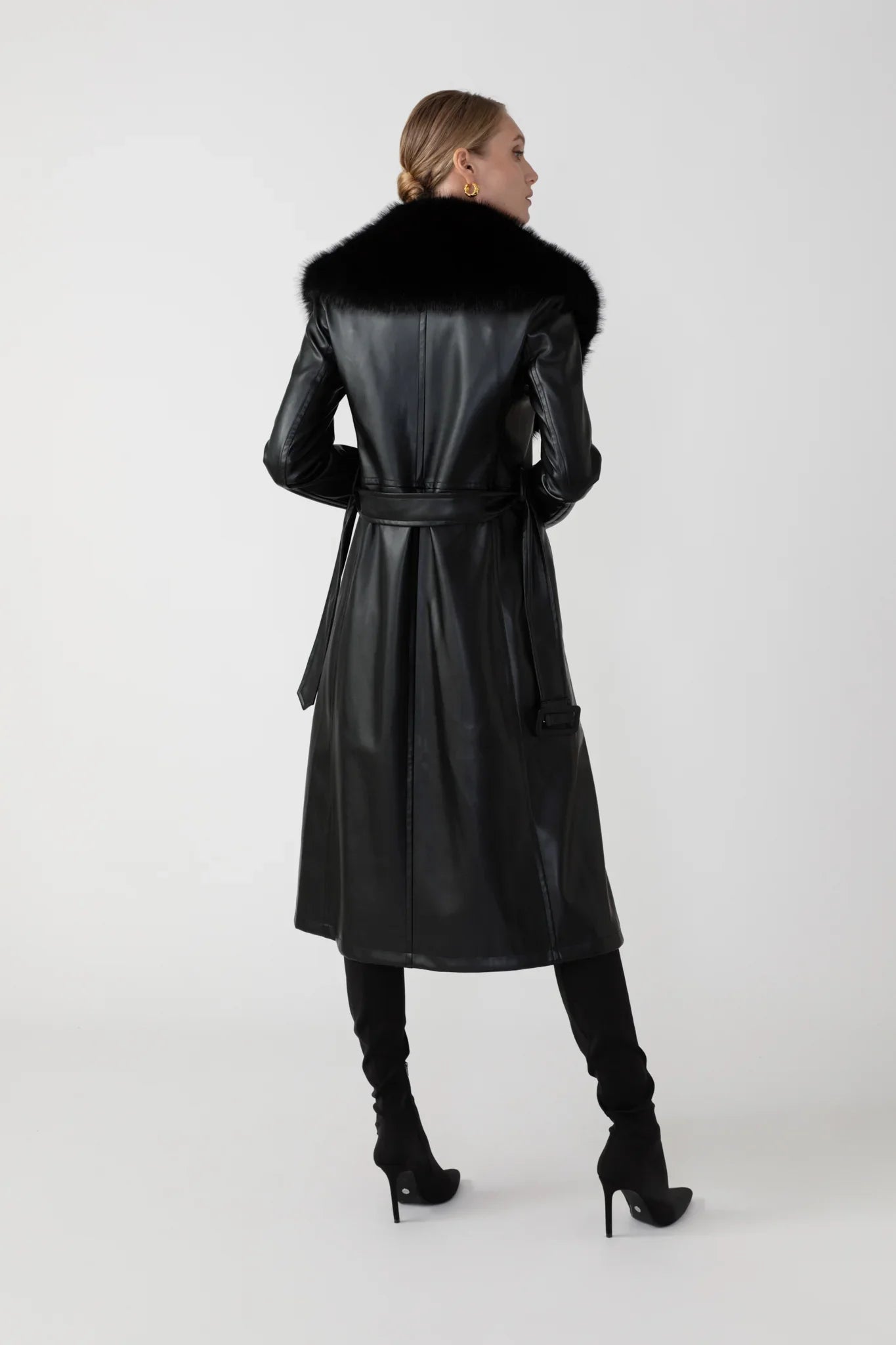 Simone Faux Leather Coat
