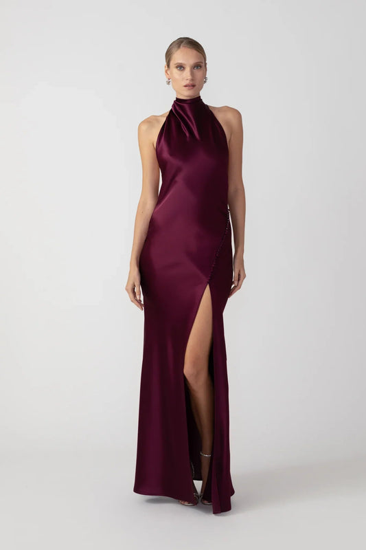 Penelope Backless Satin Gown
