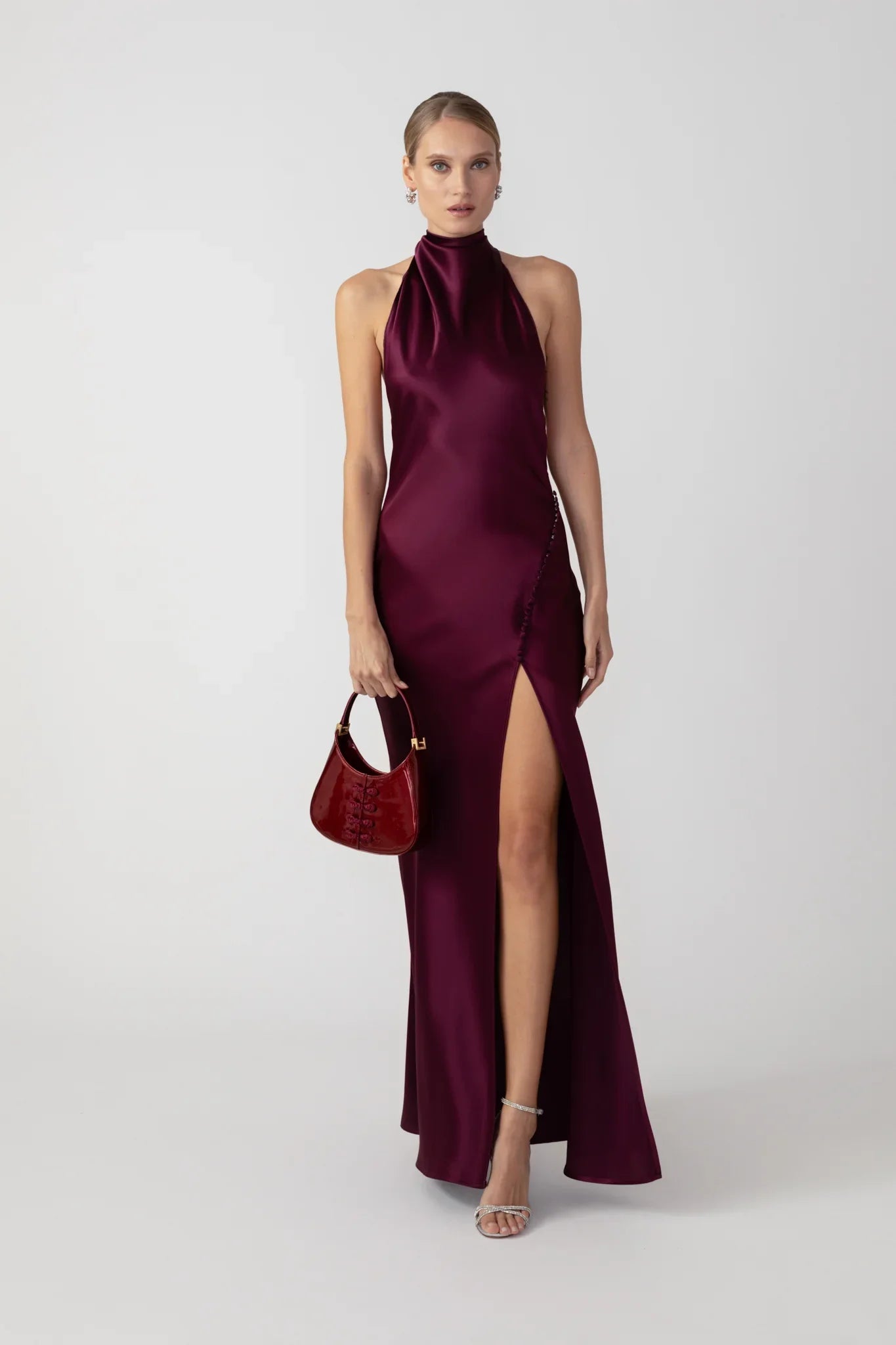 Penelope Backless Satin Gown