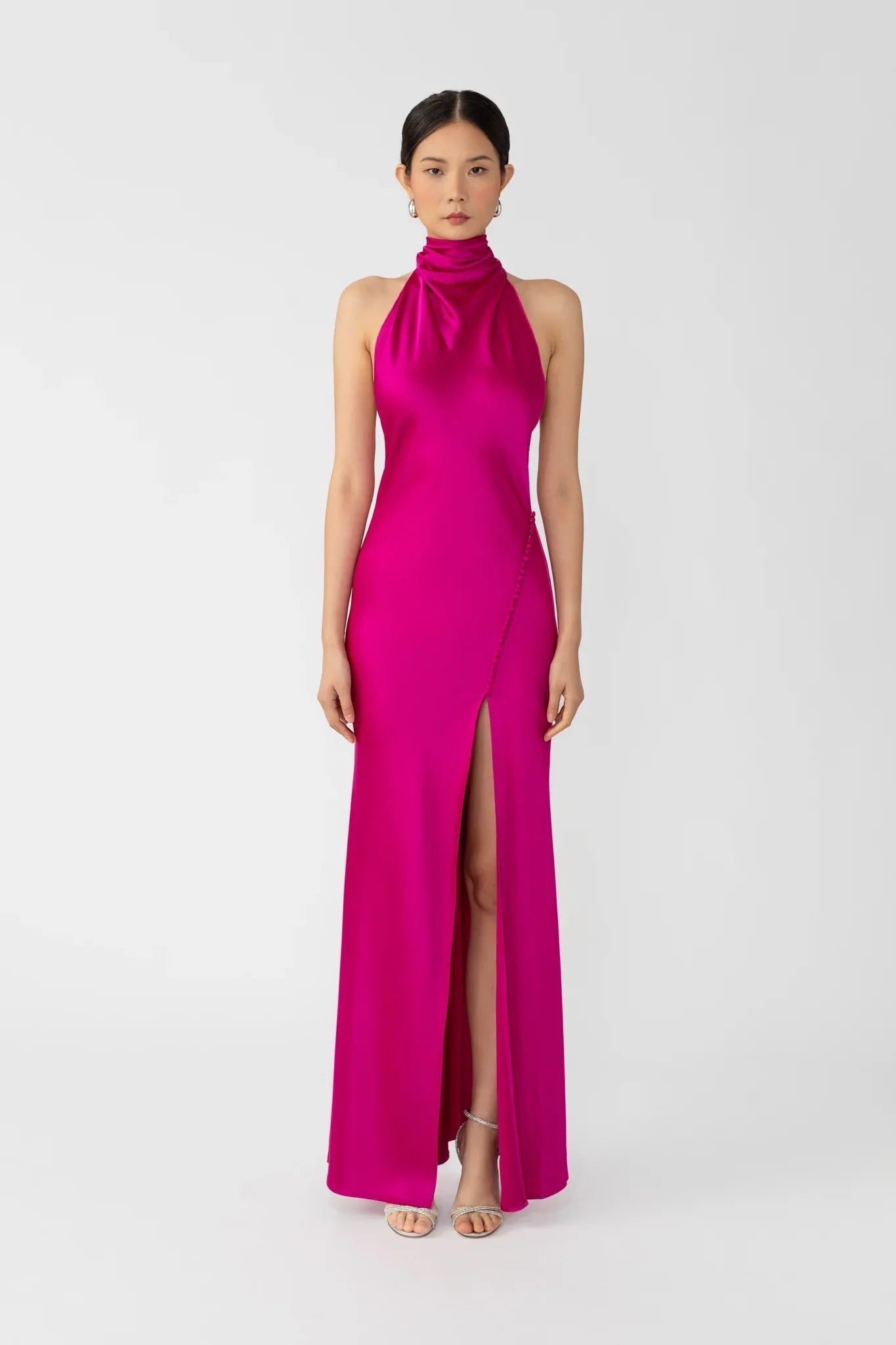 Penelope Backless Satin Gown