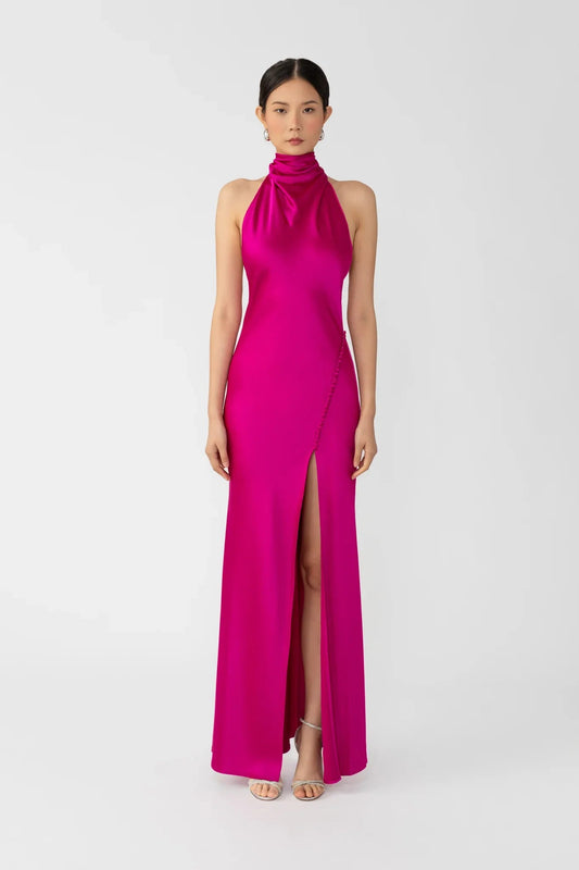 Penelope Backless Satin Gown