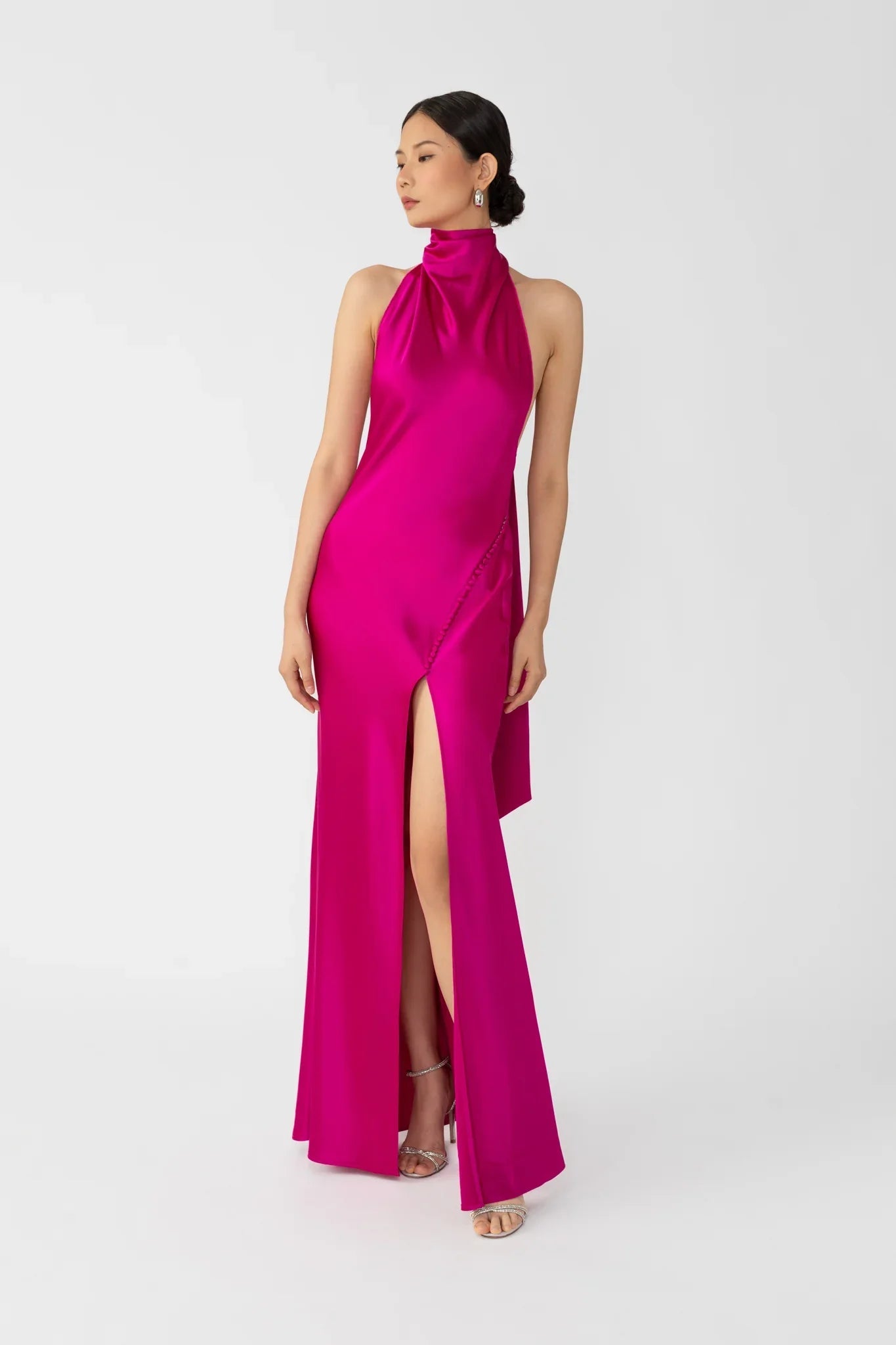 Penelope Backless Satin Gown