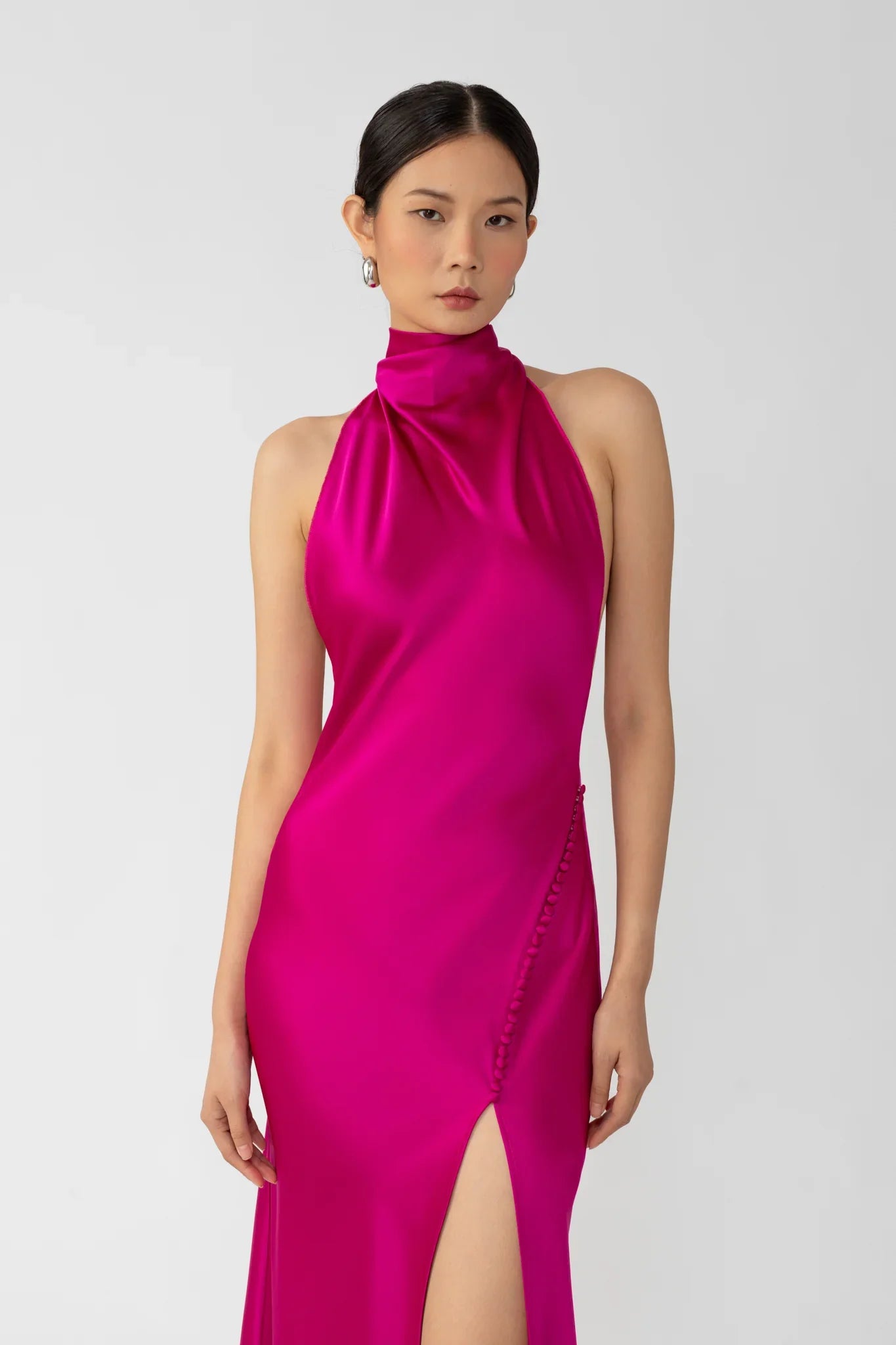 Penelope Backless Satin Gown