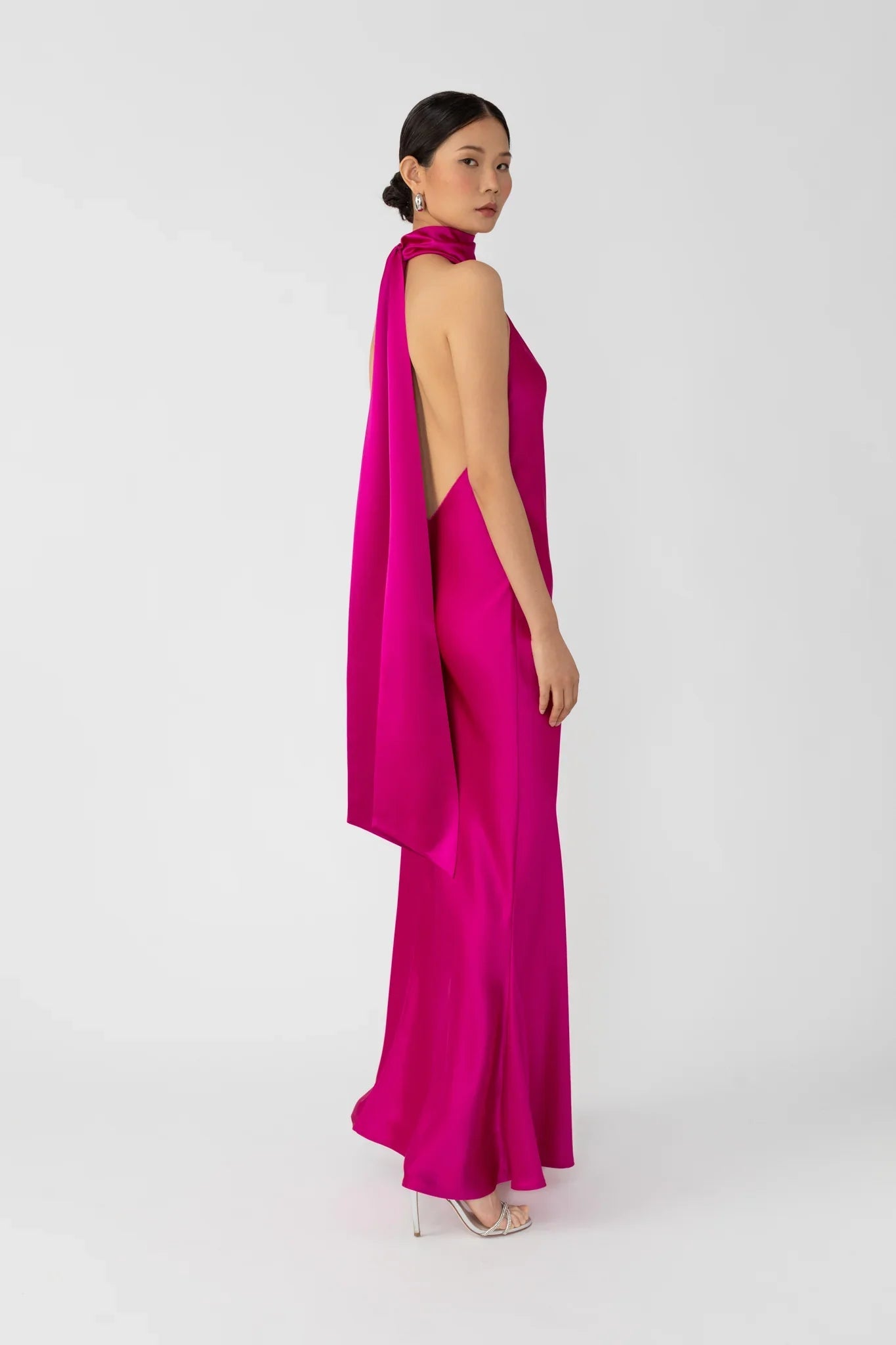 Penelope Backless Satin Gown
